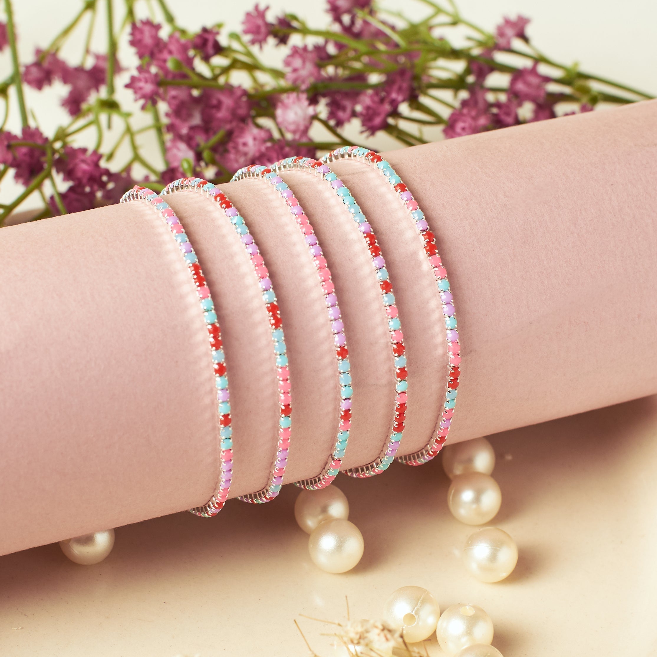 Salty Rosy Blueberry Stretchable Bands (Set of 5)