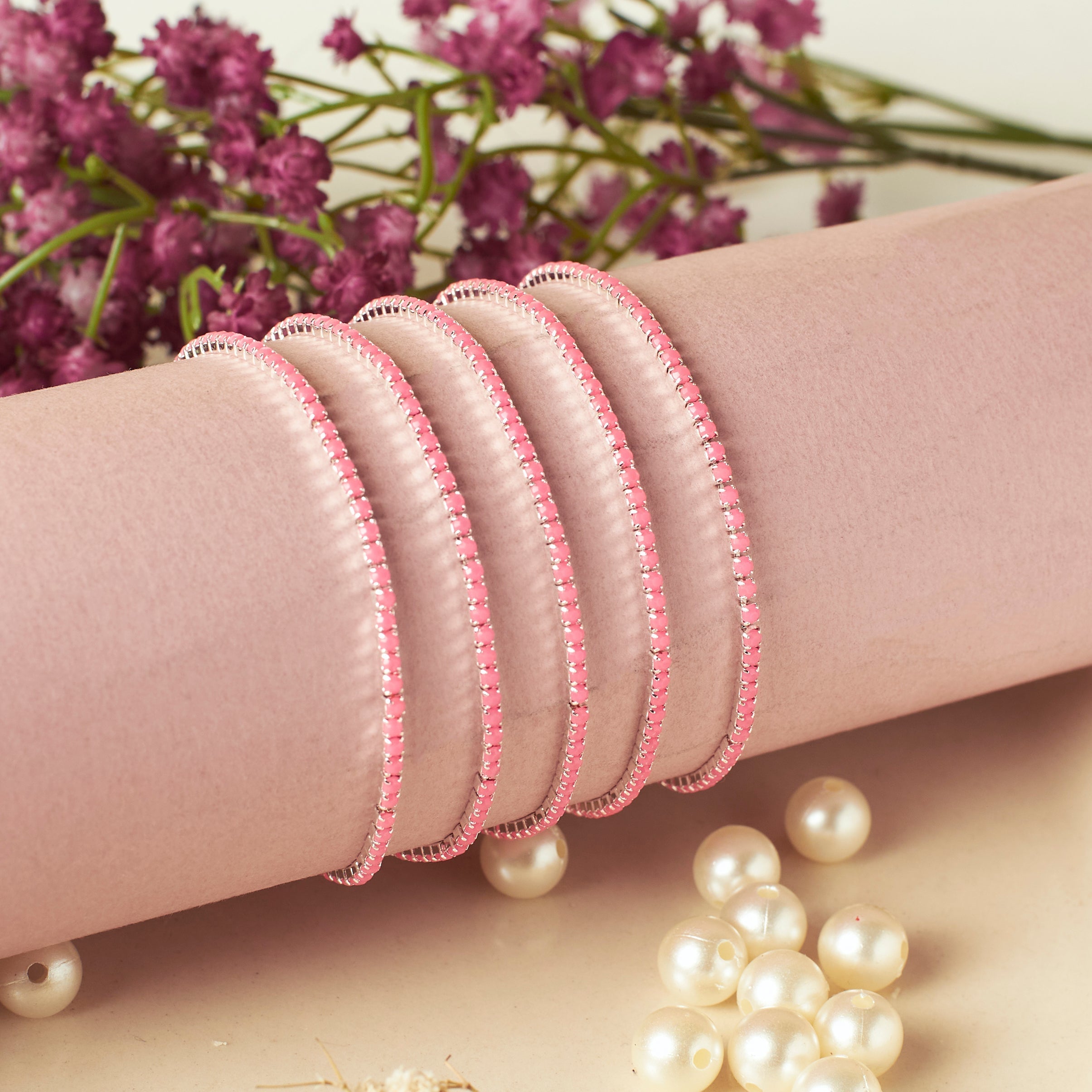 Salty Strawberry Sorbet Stretchable Bands (Set of 5)