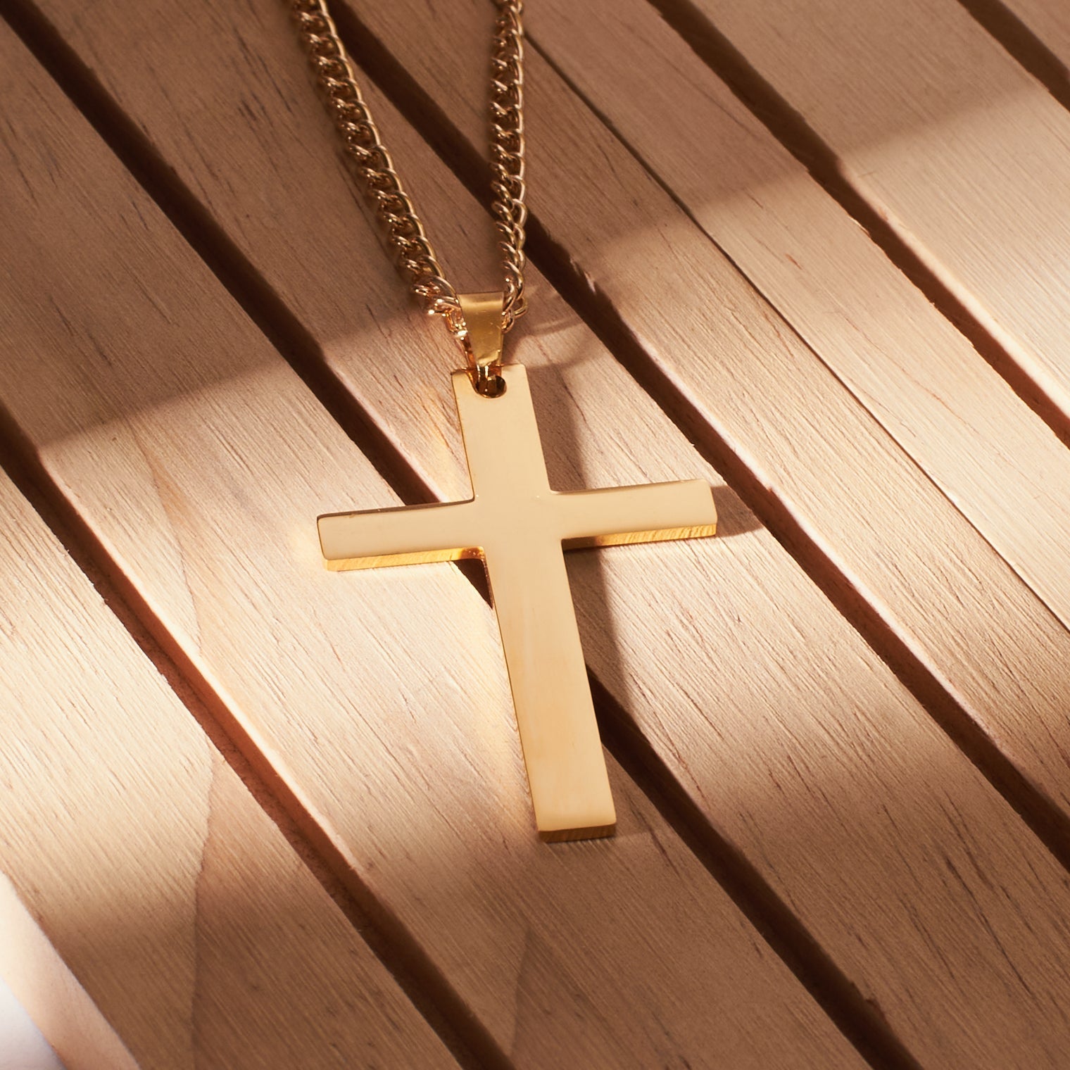Salty Christ's Crucifix Gold Chain