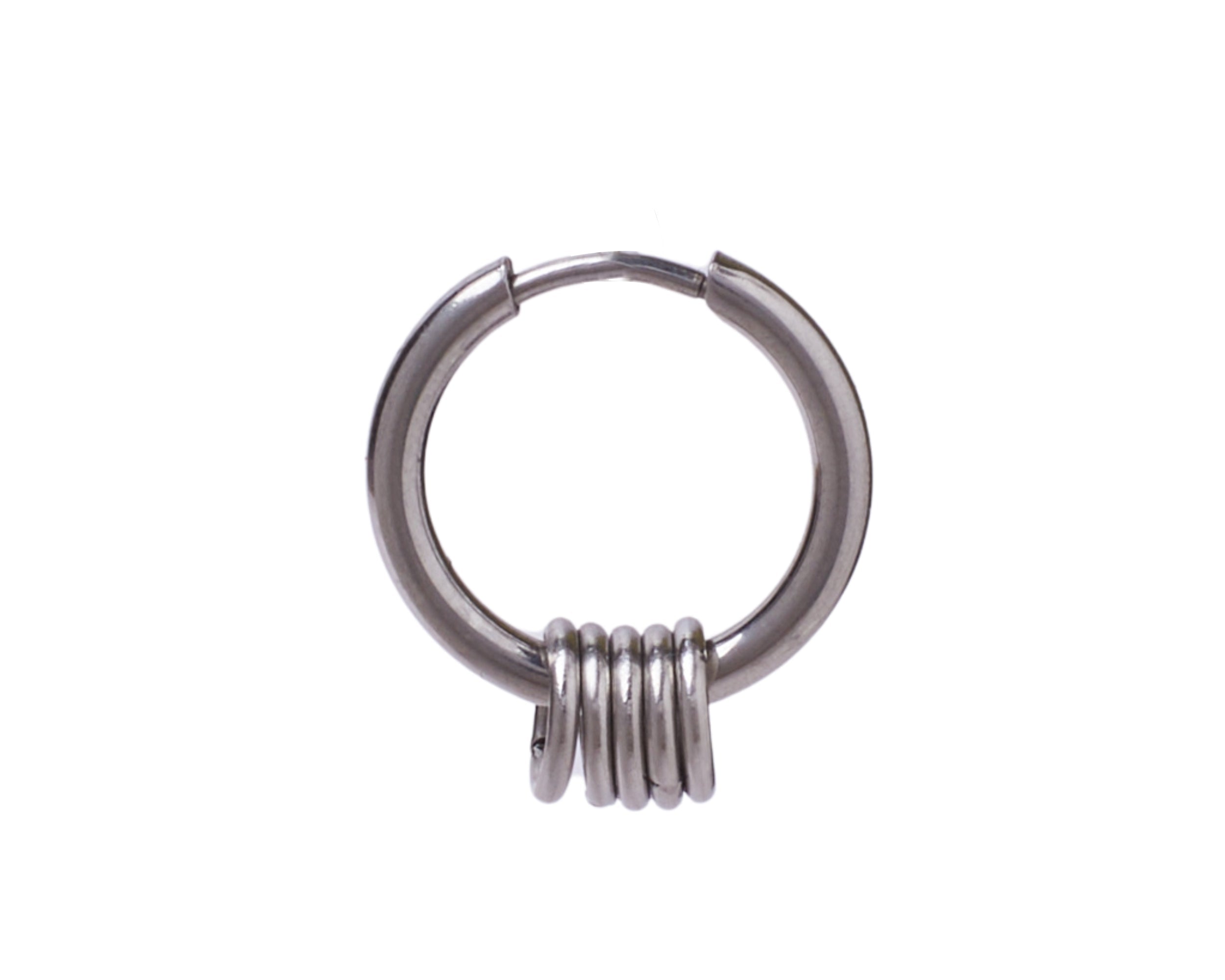 Salty Trendy One-Sided Silver Earrings