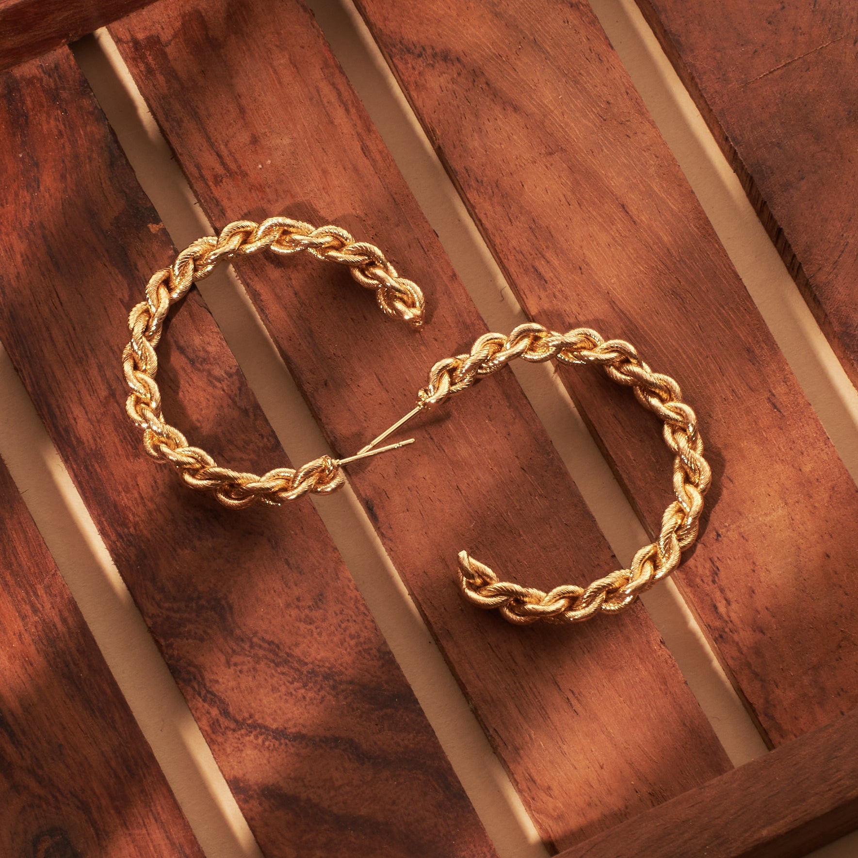 Salty Rollin' Gold Hoops