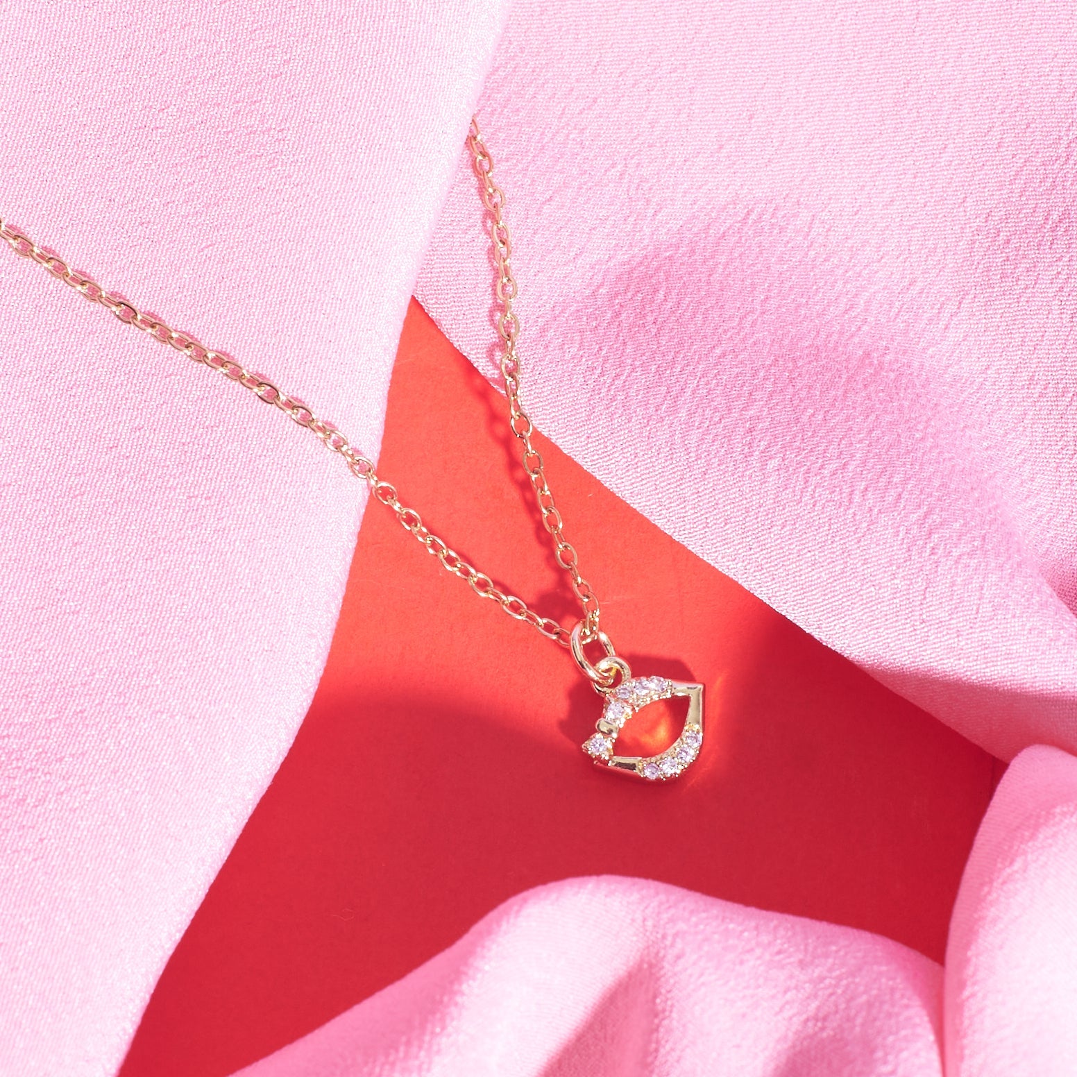 Salty Lover's Kiss Charm Necklace