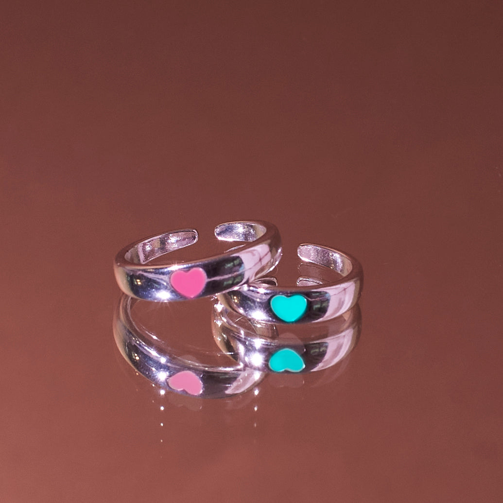 Salty Glow in the Dark BFF Pink-Blue Bands (Set of 2)