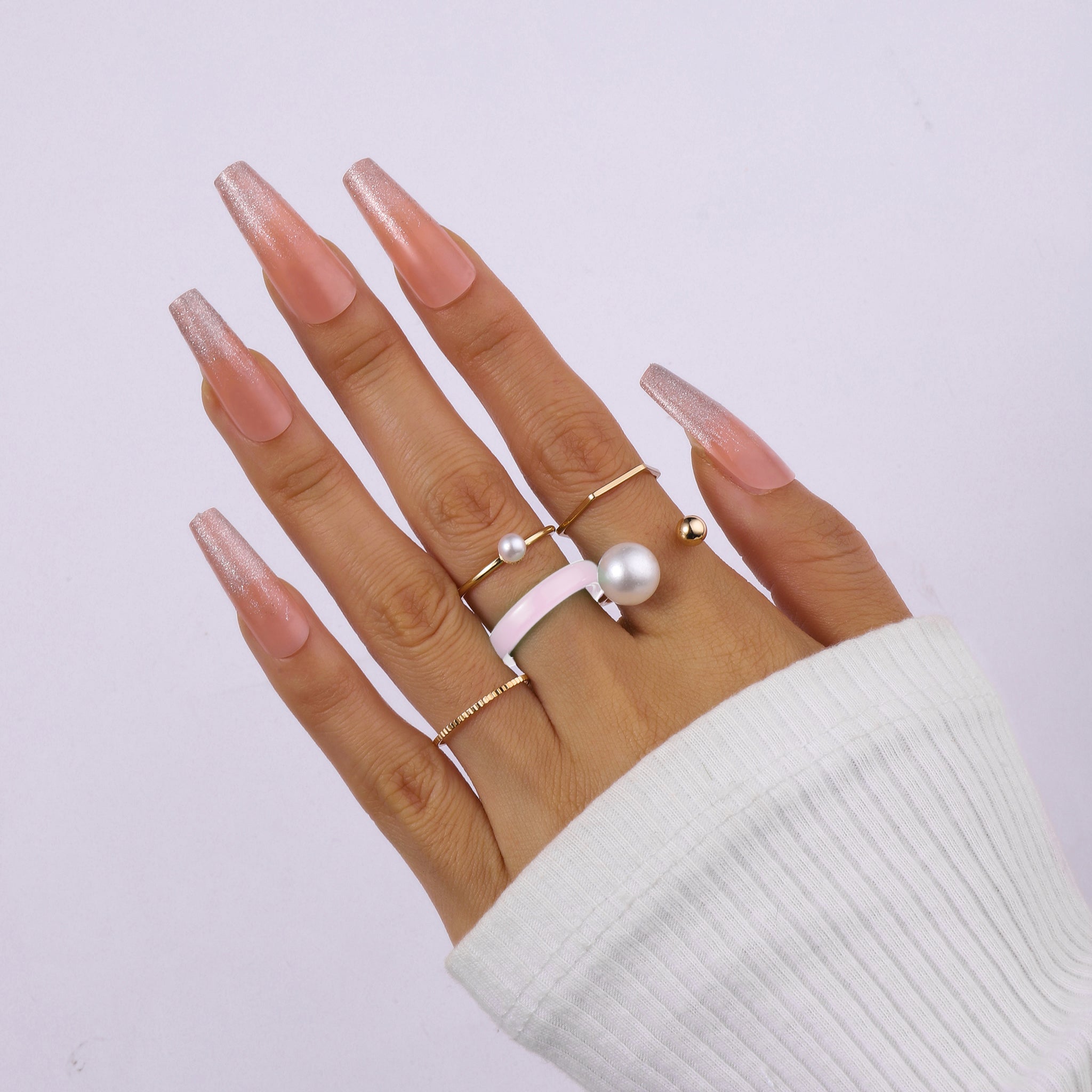 Salty Set Of 5 Jamila Rings