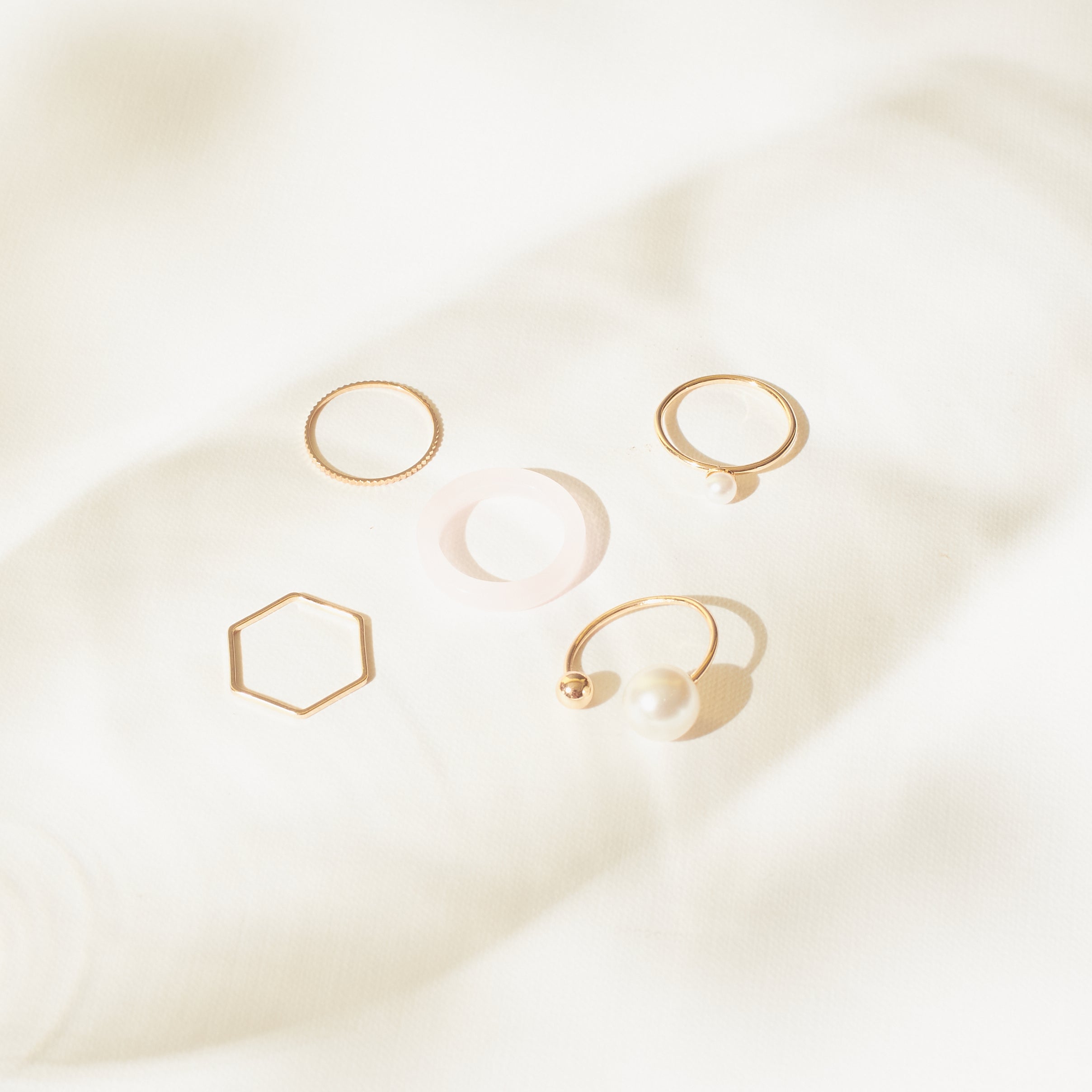 Salty Set Of 5 Jamila Rings