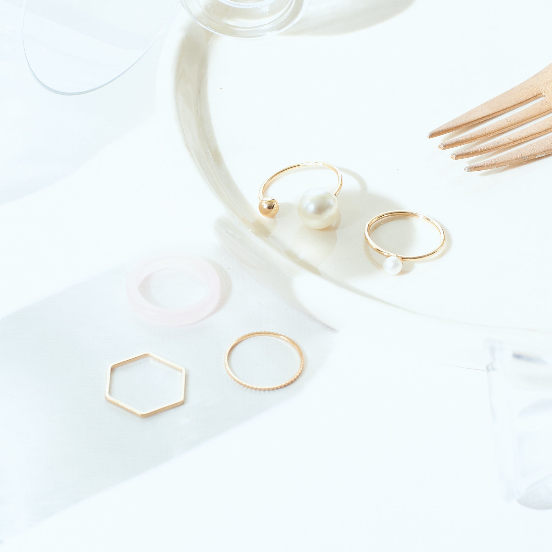 Salty Set Of 5 Jamila Rings