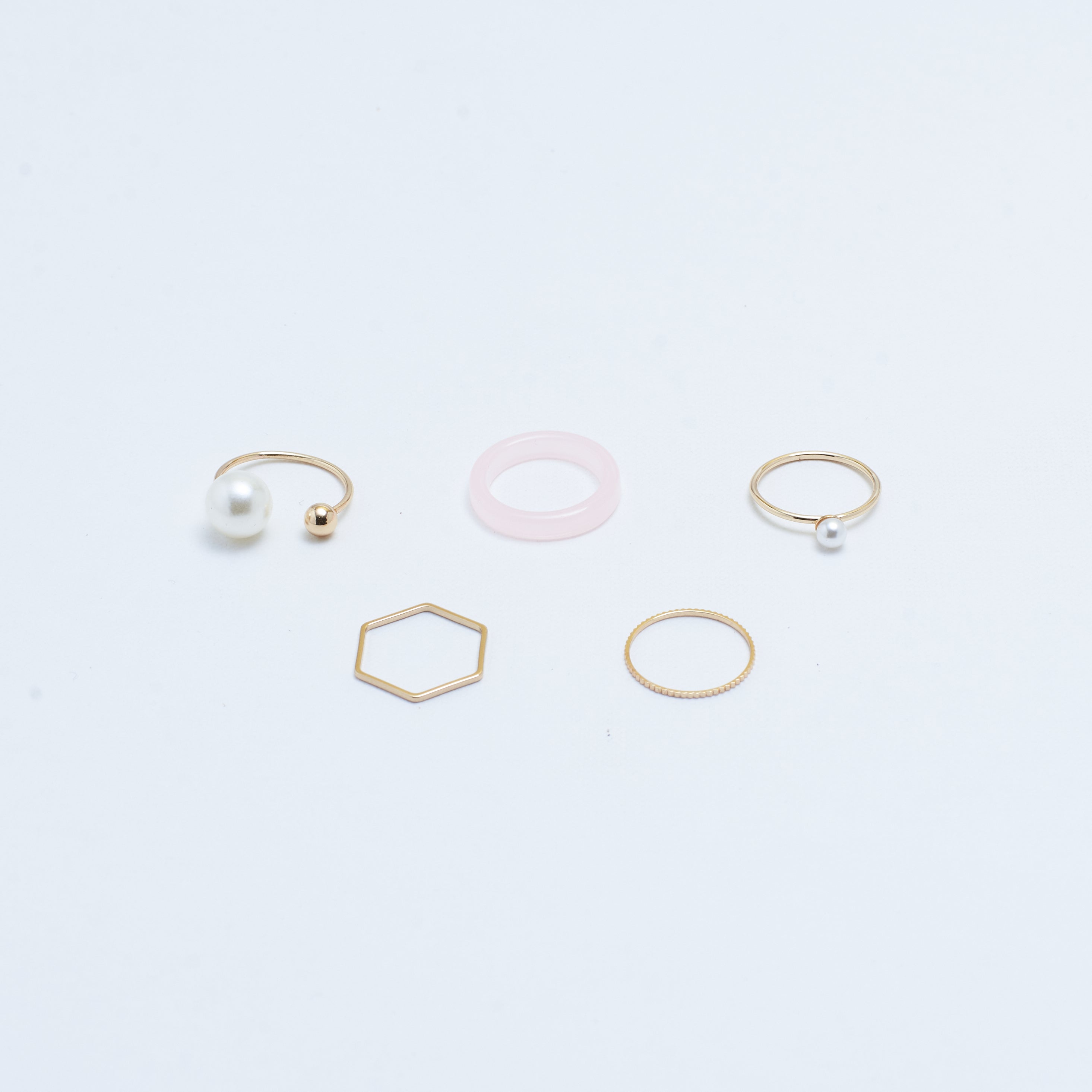 Salty Set Of 5 Jamila Rings
