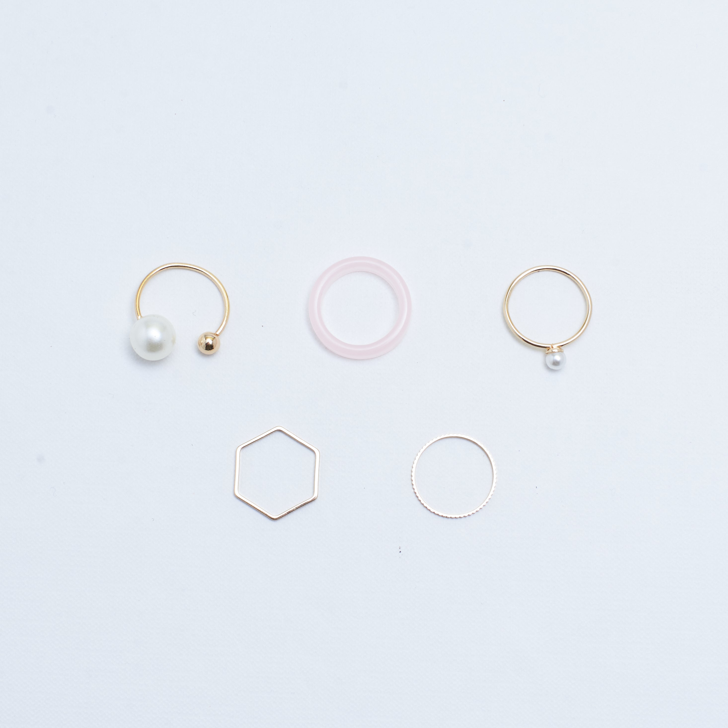 Salty Set Of 5 Jamila Rings