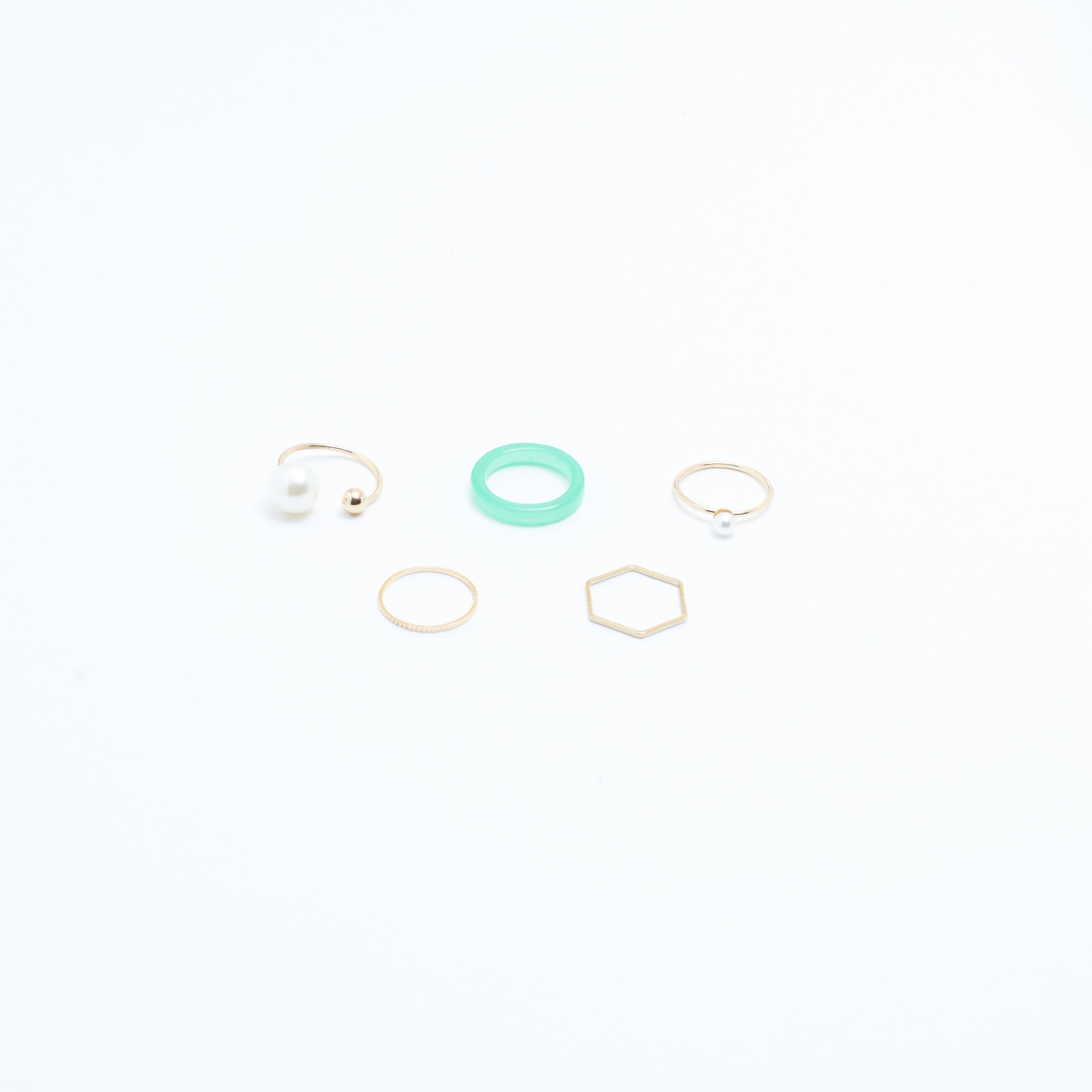 Salty Set Of 5 Modern Maven Rings