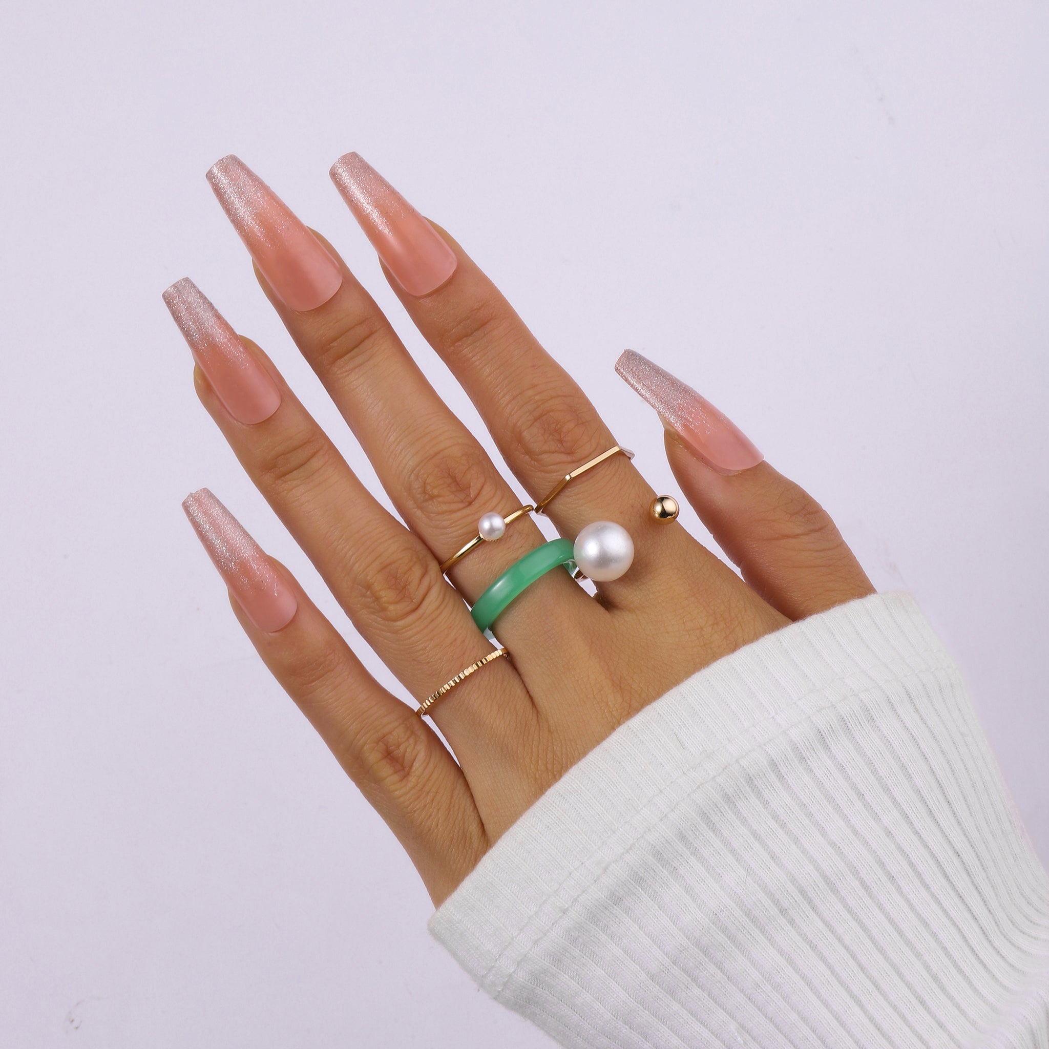 Salty Set Of 5 Modern Maven Rings