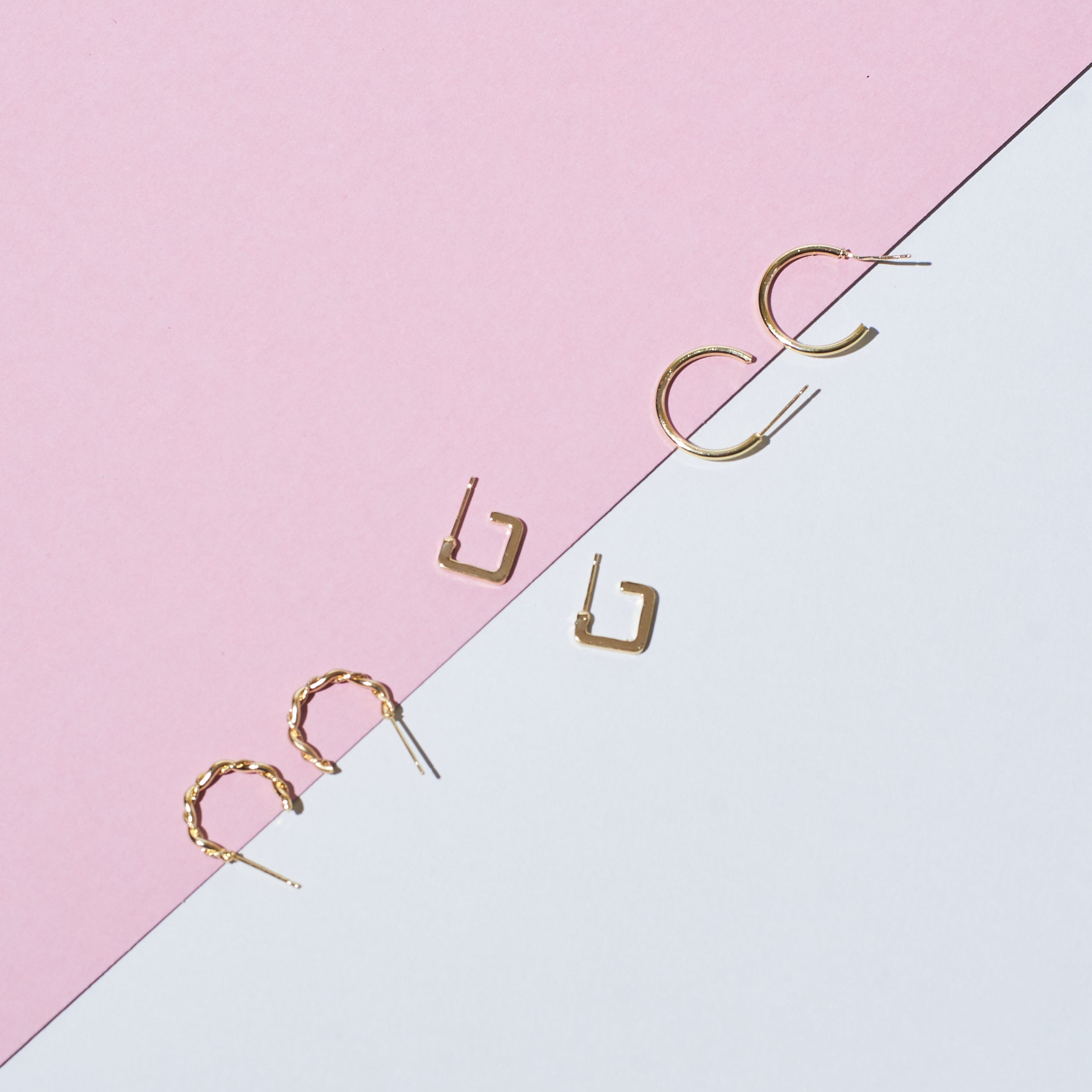 Salty Set of 3 Simplicity Golden Hoops