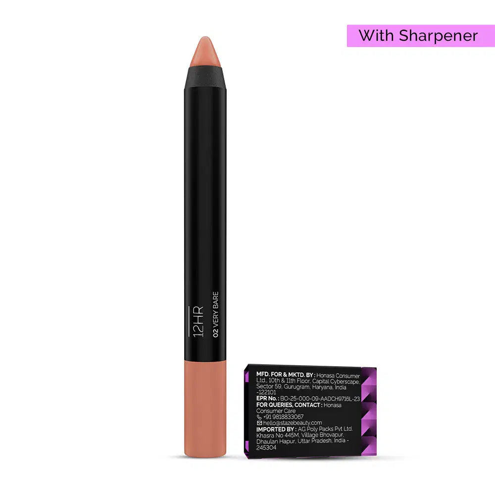 Staze Pout On Lip Crayon 01 Nude Whisper with Sharpener