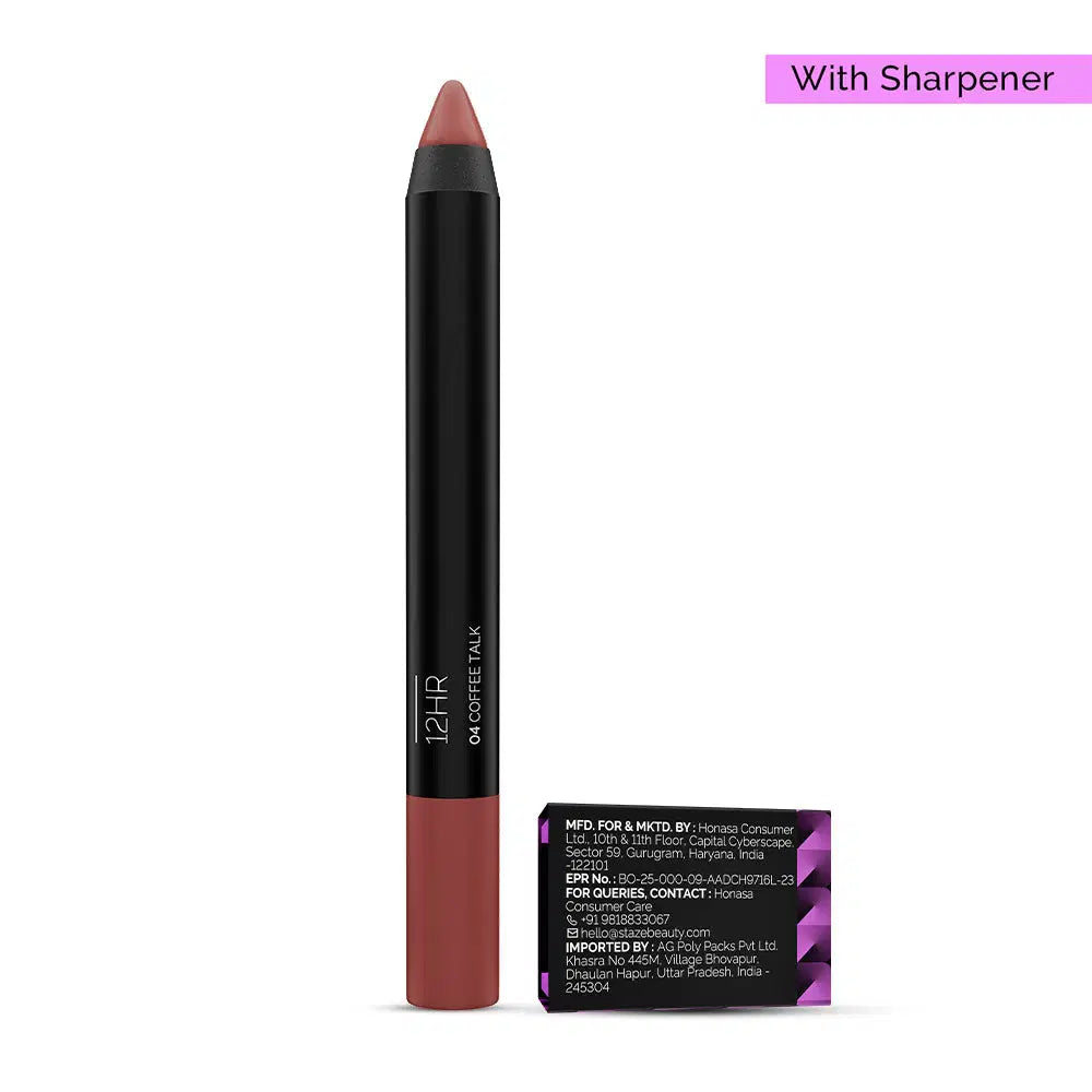 Staze Pout On Lip Crayon 01 Nude Whisper with Sharpener
