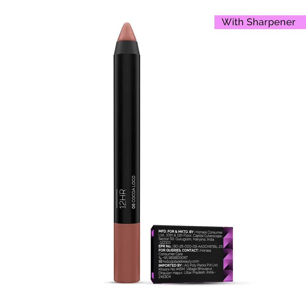 Staze Pout On Lip Crayon 01 Nude Whisper with Sharpener