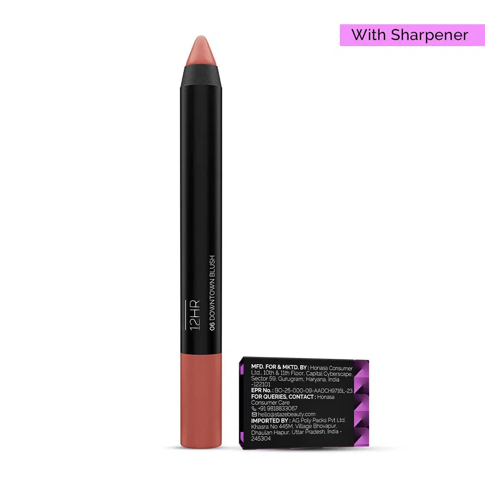 Staze Pout On Lip Crayon 01 Nude Whisper with Sharpener