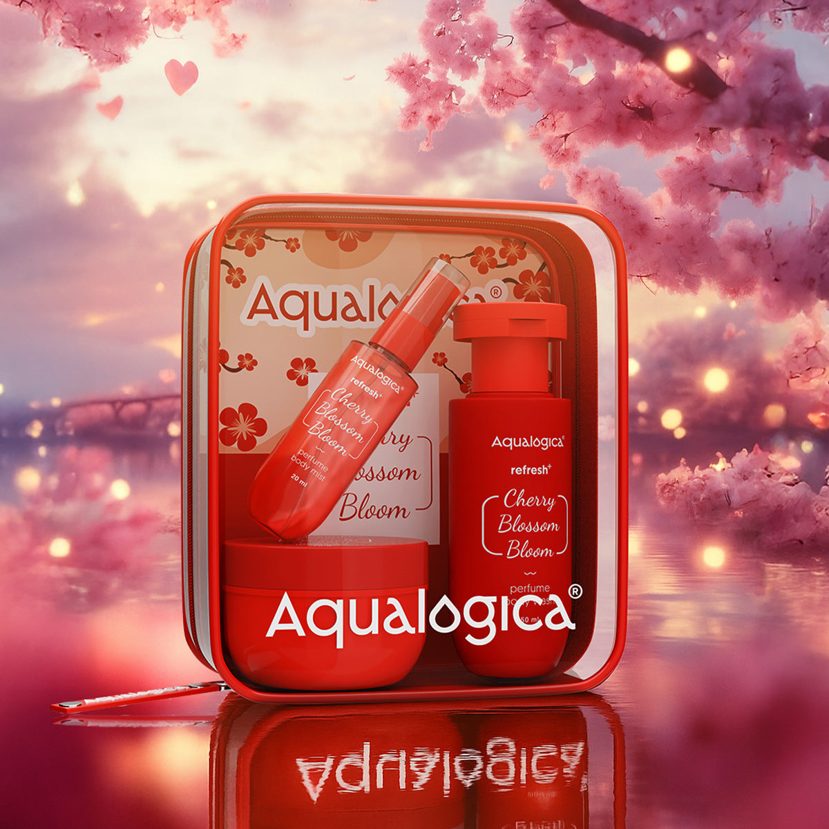 Aqualogica Refresh+ Body Care Set - Cherry Blossom Bloom