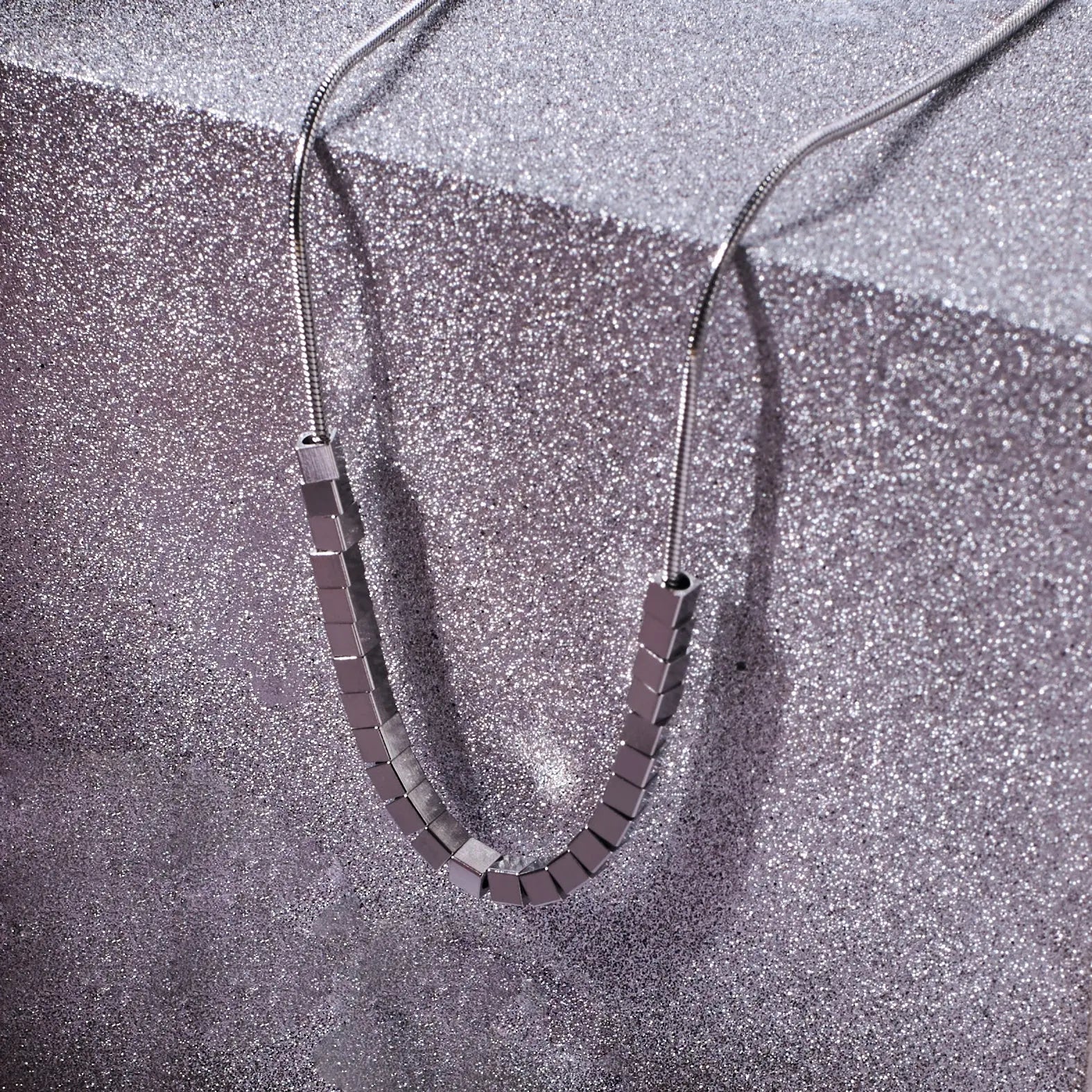 Salty Silver Chevron Chain