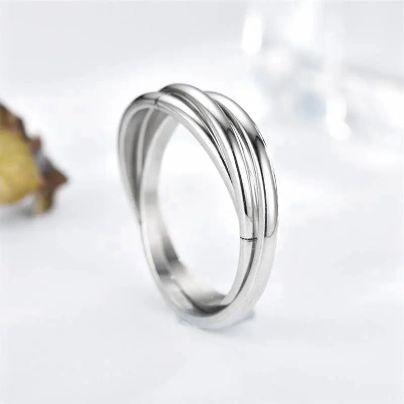 Salty Silver Geometric Ring