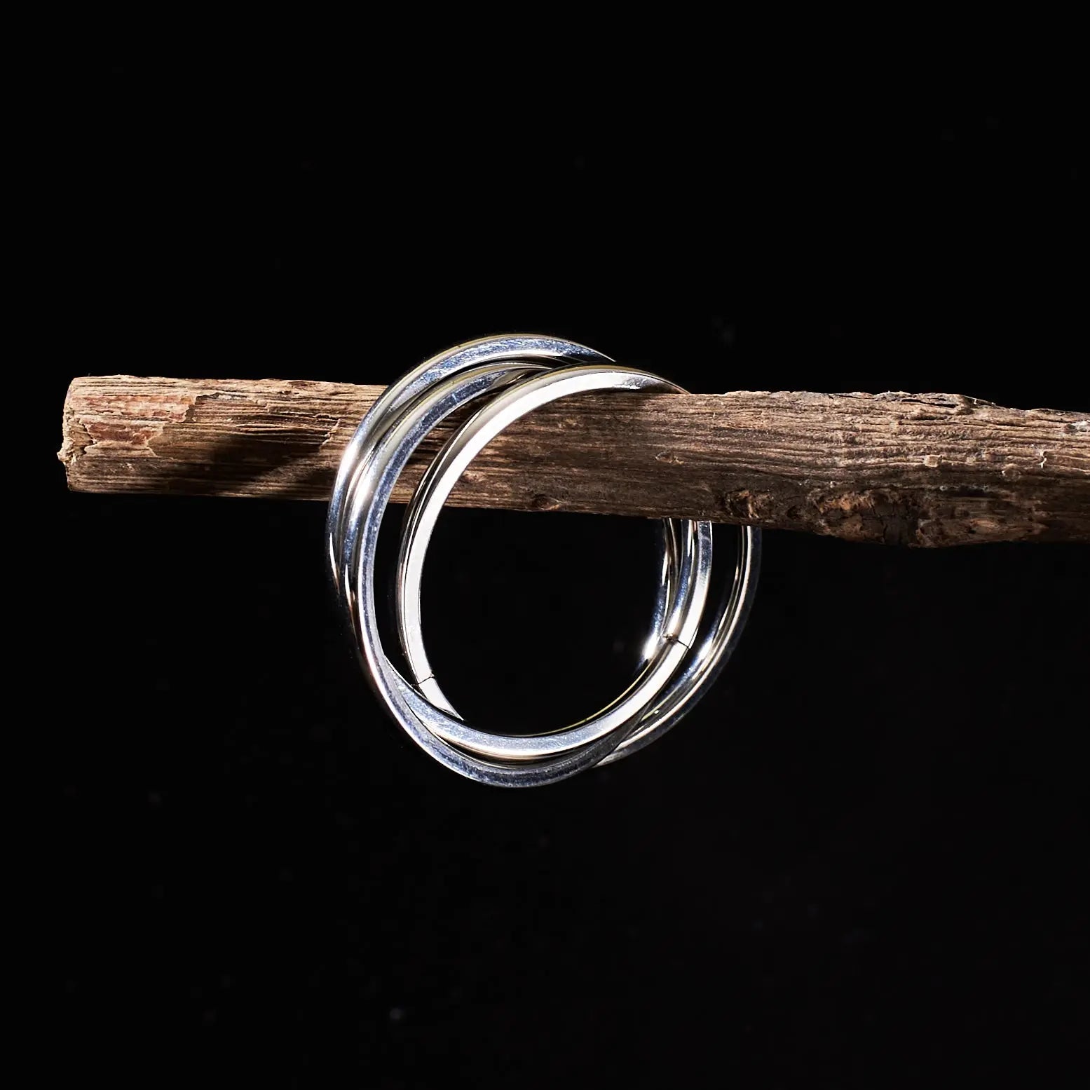 Salty Silver Geometric Ring