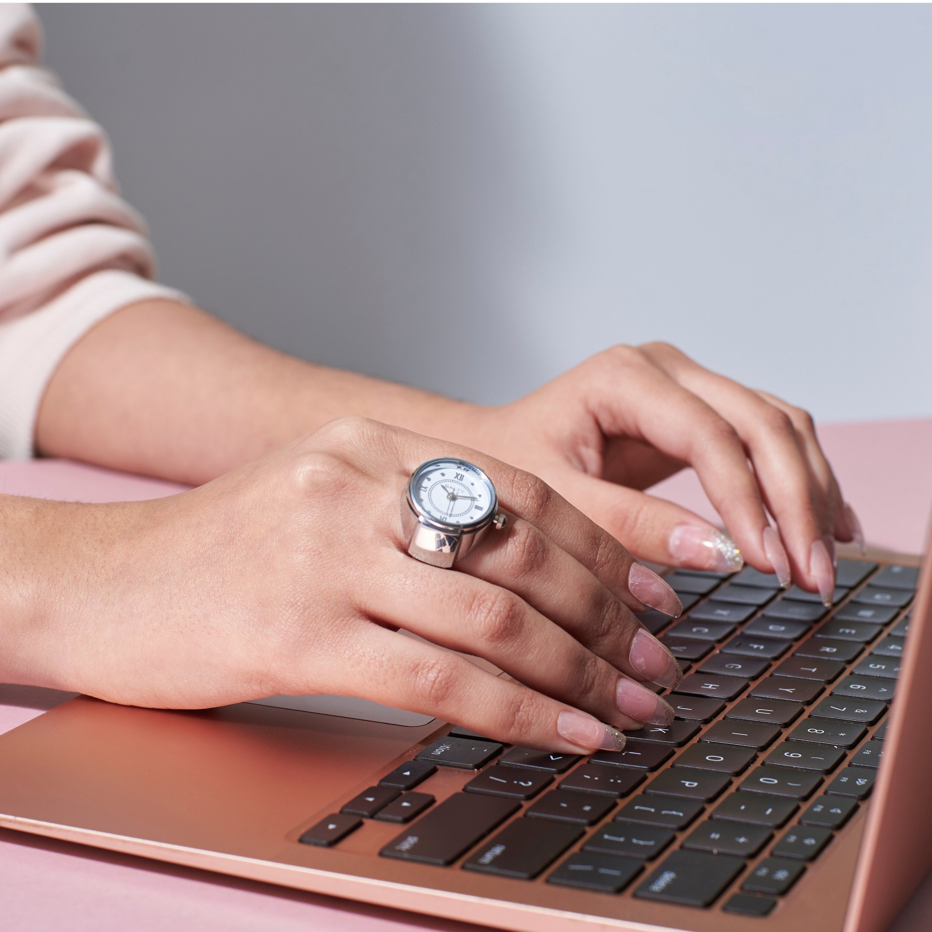Salty Girl Boss Watch Ring - Silver
