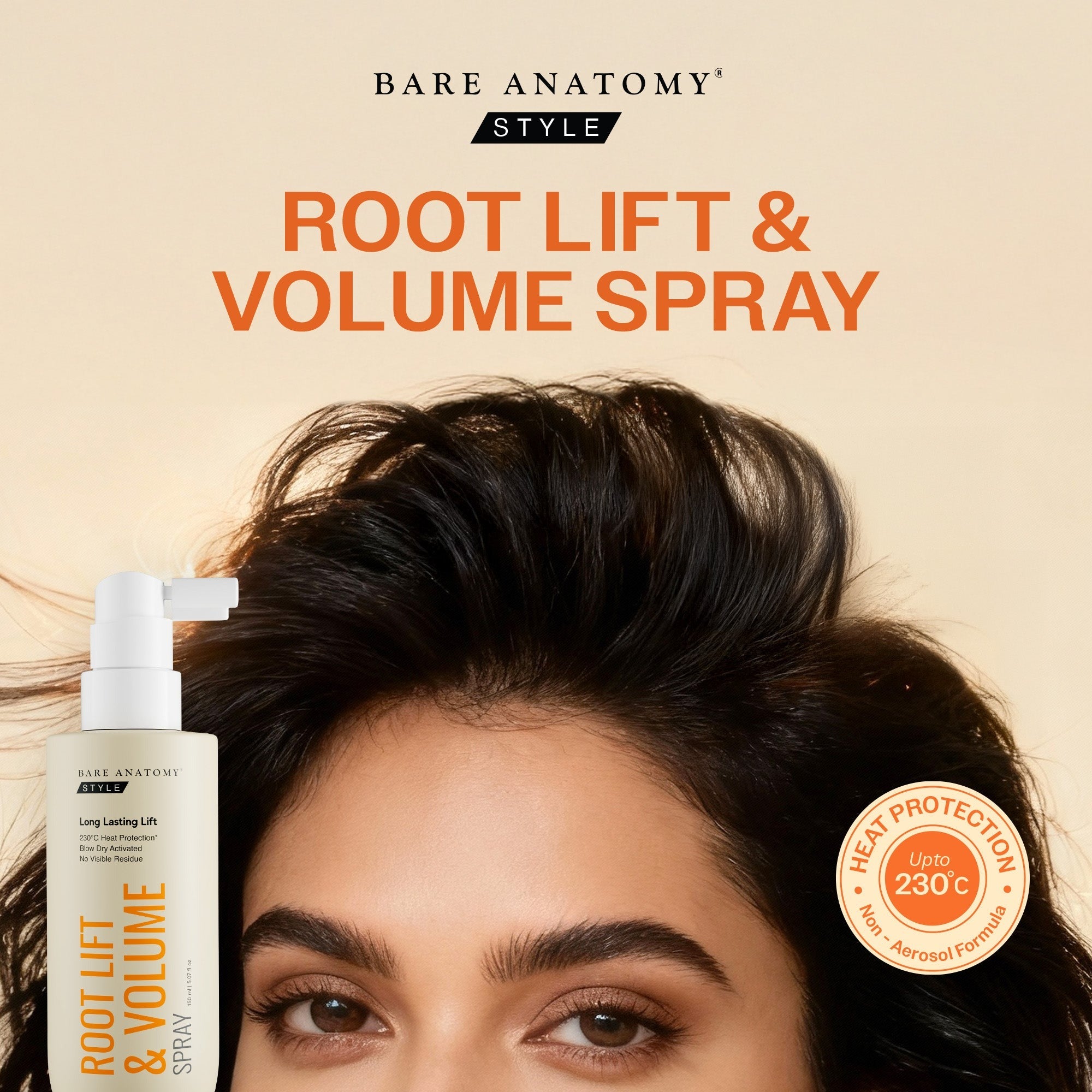 Bare anatomy Root Lift & Volume Spray for Oily & Flat Hair - 135ml