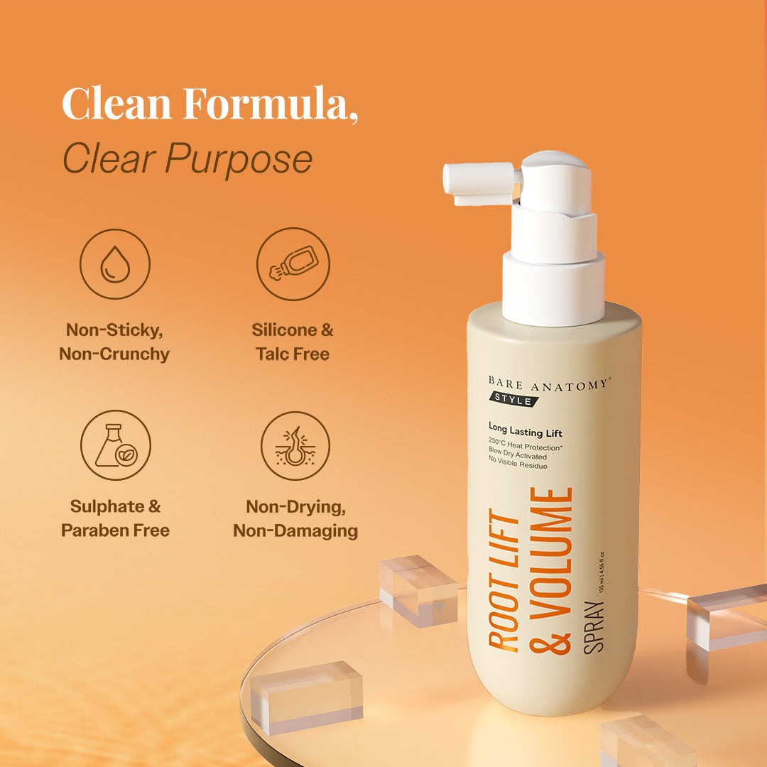 Bare anatomy Root Lift & Volume Spray for Oily & Flat Hair - 135ml