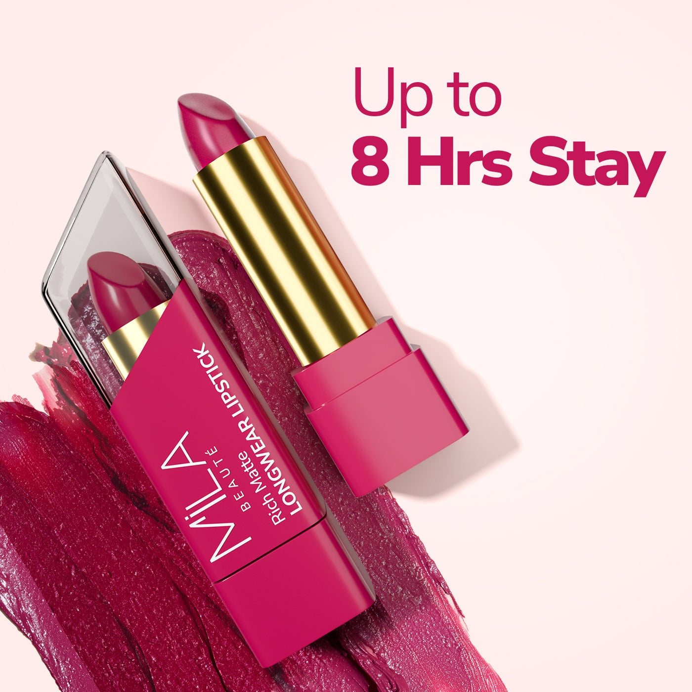 Mila Beaute Rich Matte Upto 8hrs Longwear Lipstick