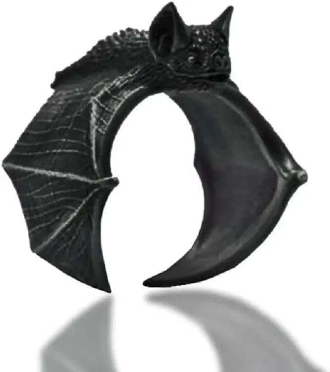 Salty Spooky Bat Black Ring