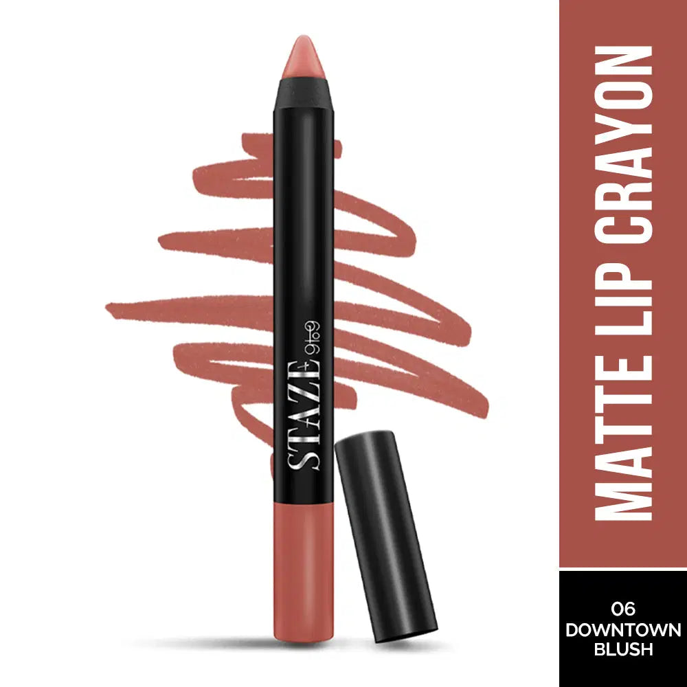 Staze Pout On Lip Crayon 01 Nude Whisper with Sharpener