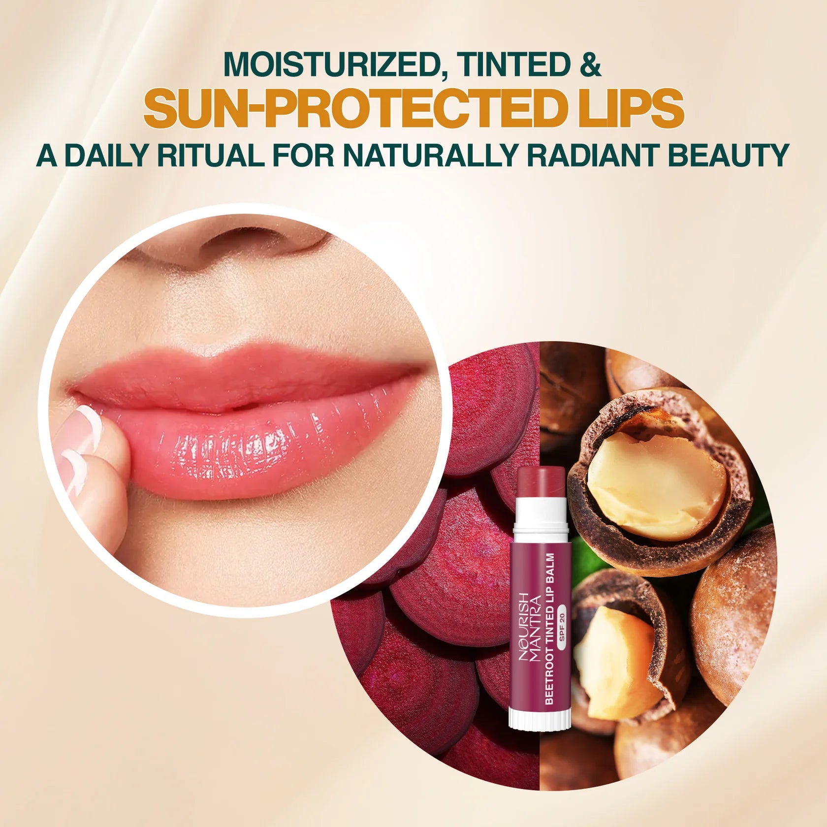 Nourish Mantra Beetroot Tinted Lip Balm with SPF 20
