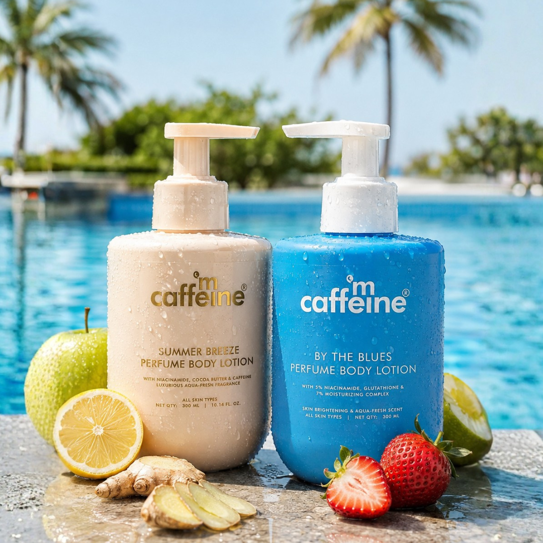 Mcaffeine Summer Breeze Perfume Body Lotion + By the Blues Brightening Perfume Body Lotion (combo)