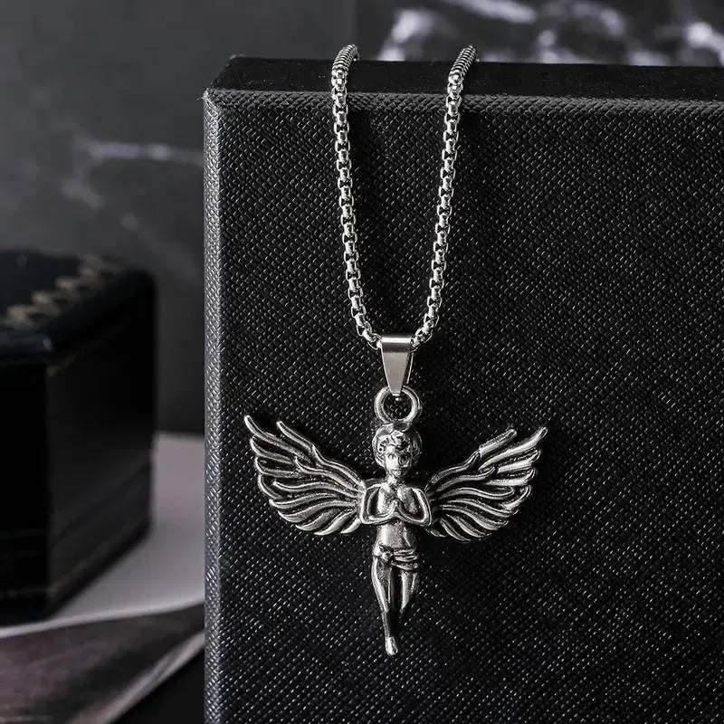 Salty Greek Angel Silver Chain