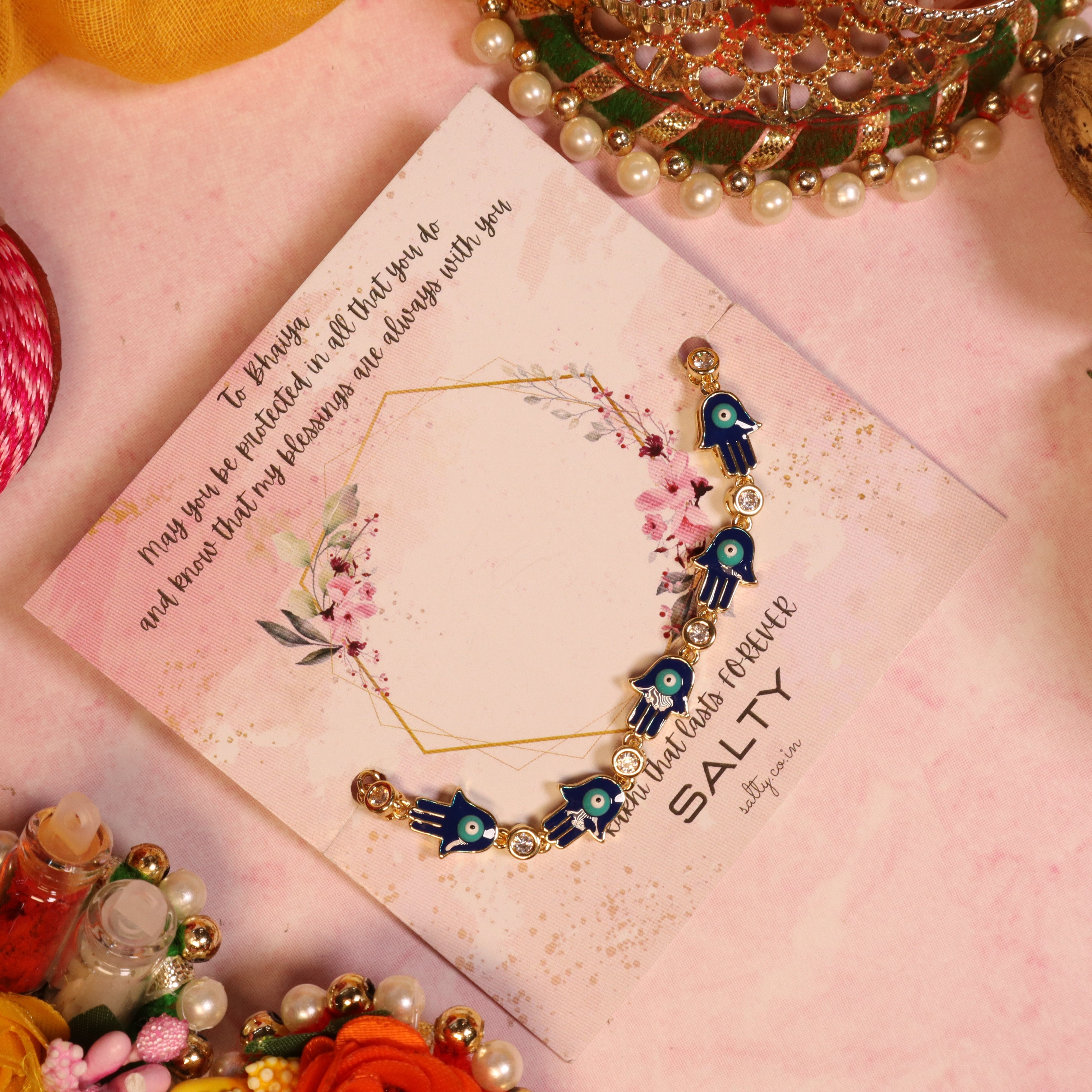 Salty Turkish Evil Eye Rakhi for Sister