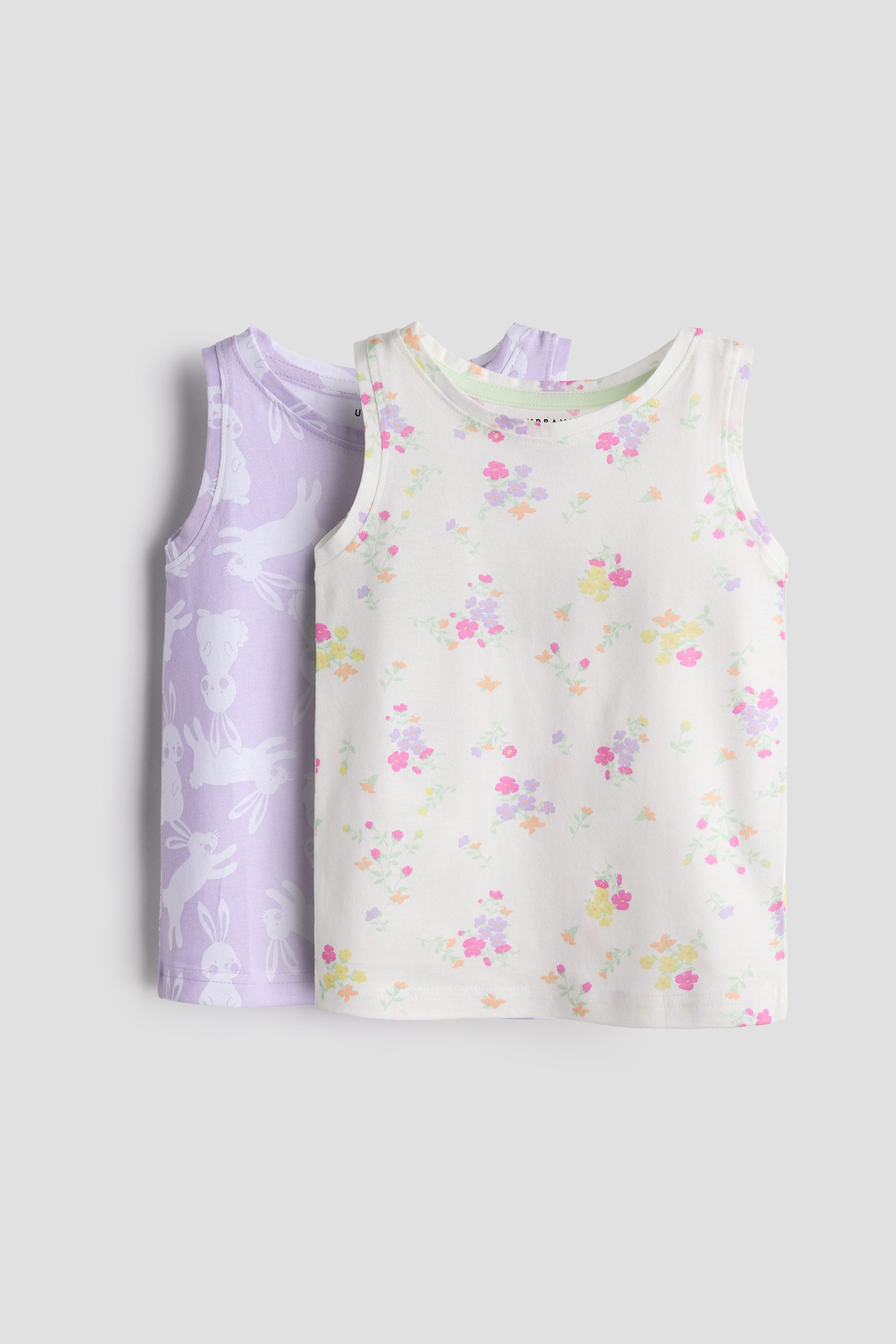 Urbanrac 2-Pack Cotton Vest Tops - Pleasant Pastels