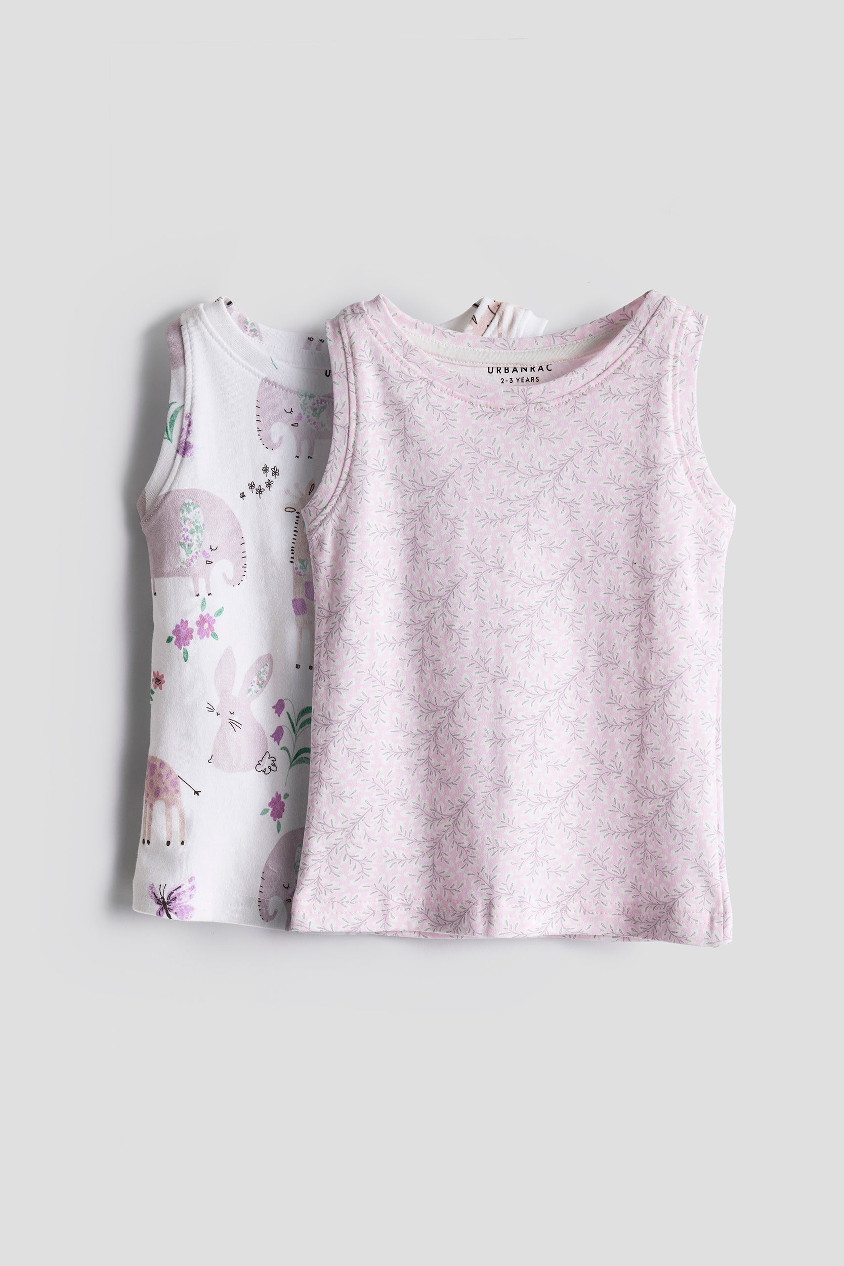 Urbanrac 2-Pack Cotton Vest Tops - Pastel