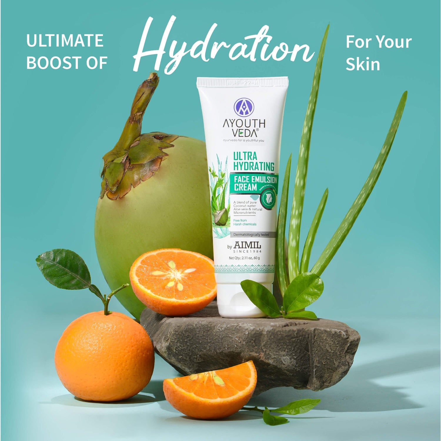 Ayouthveda Ultra Hydrating Face Emulsion Cream (60g)