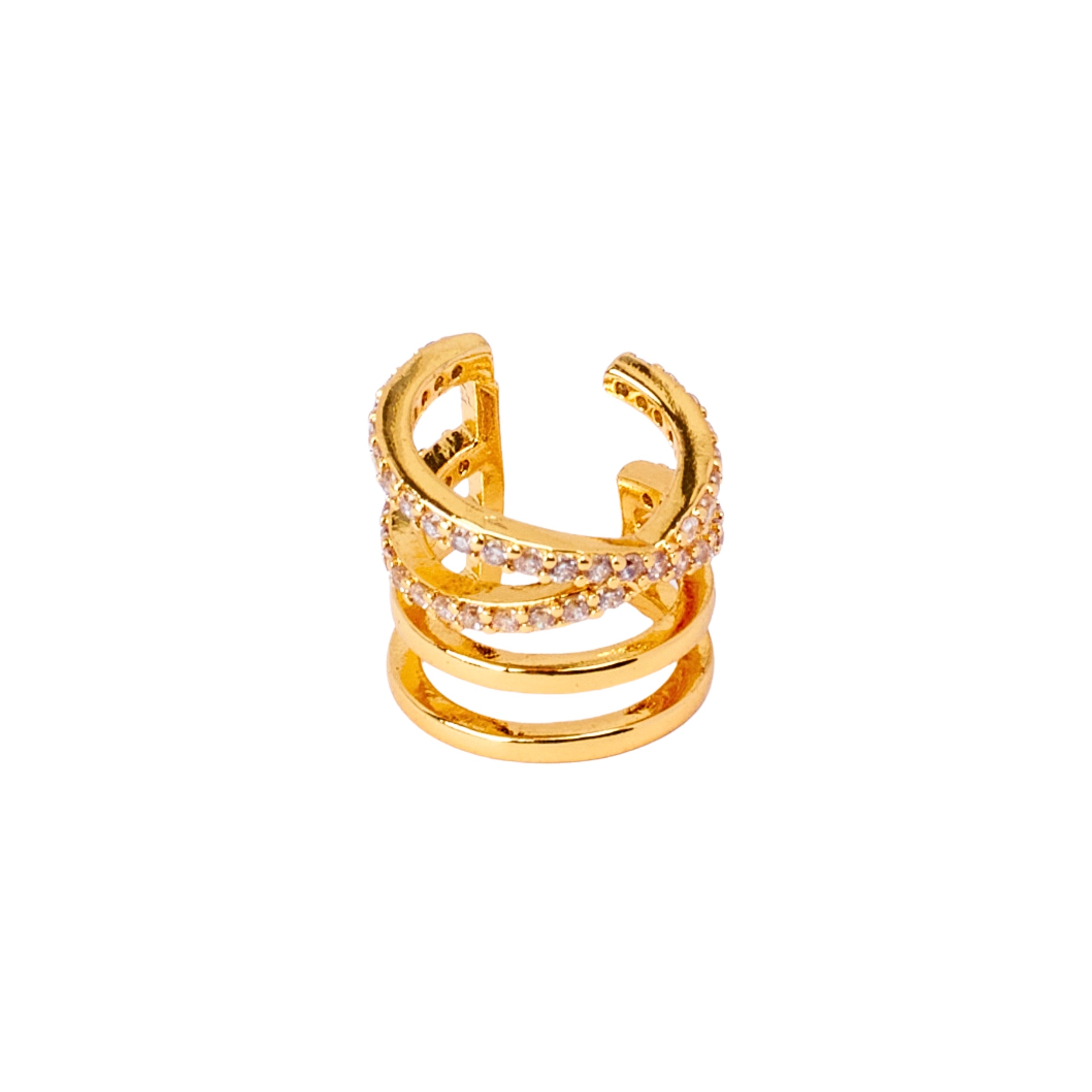 Salty Nova Golden Cuff Earrings