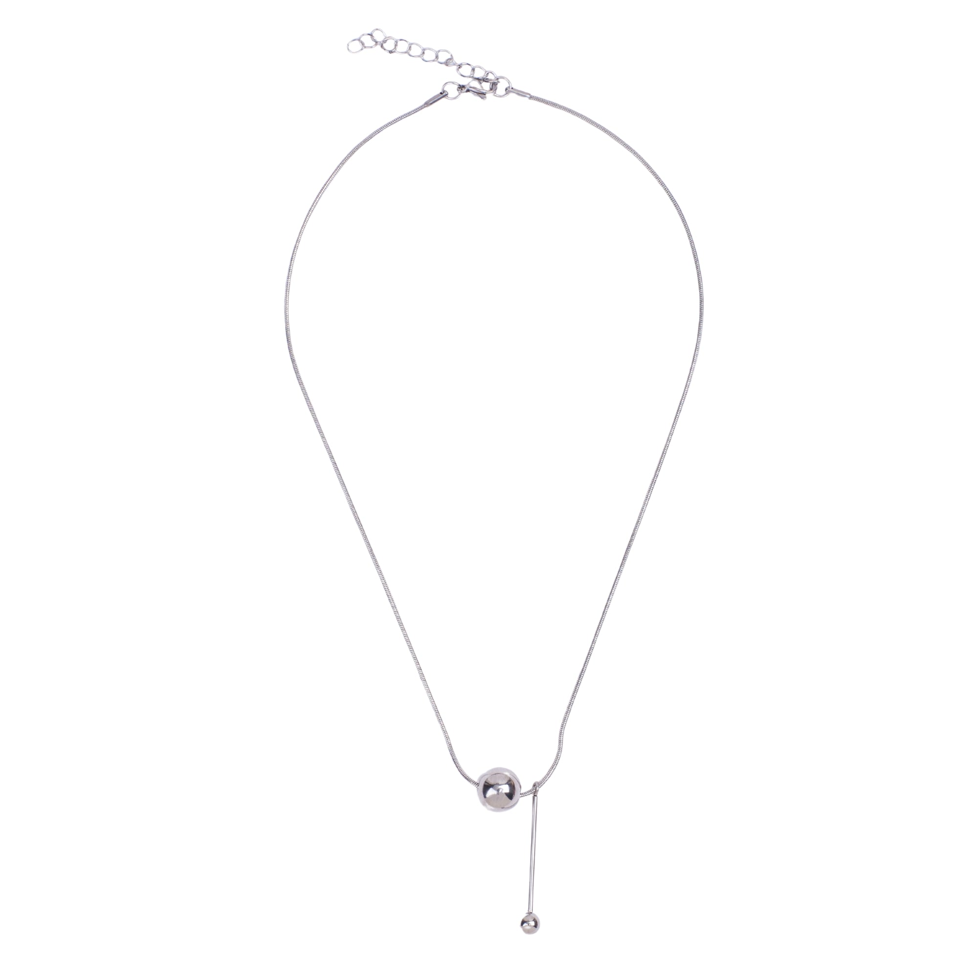 Salty Ball Drop Silver Chain