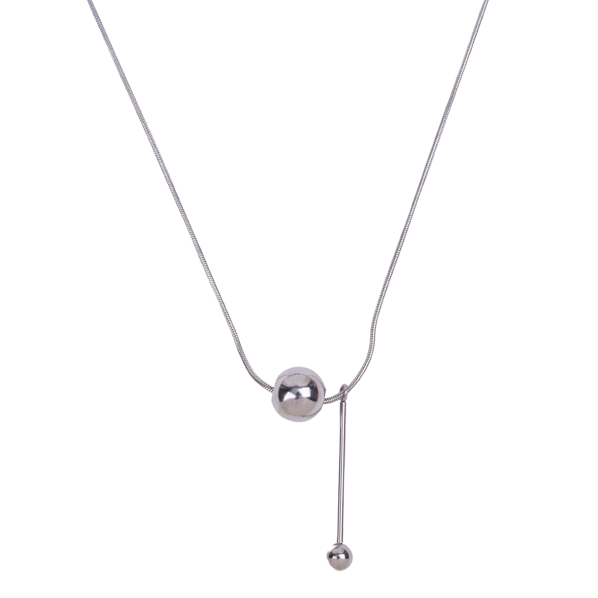 Salty Ball Drop Silver Chain