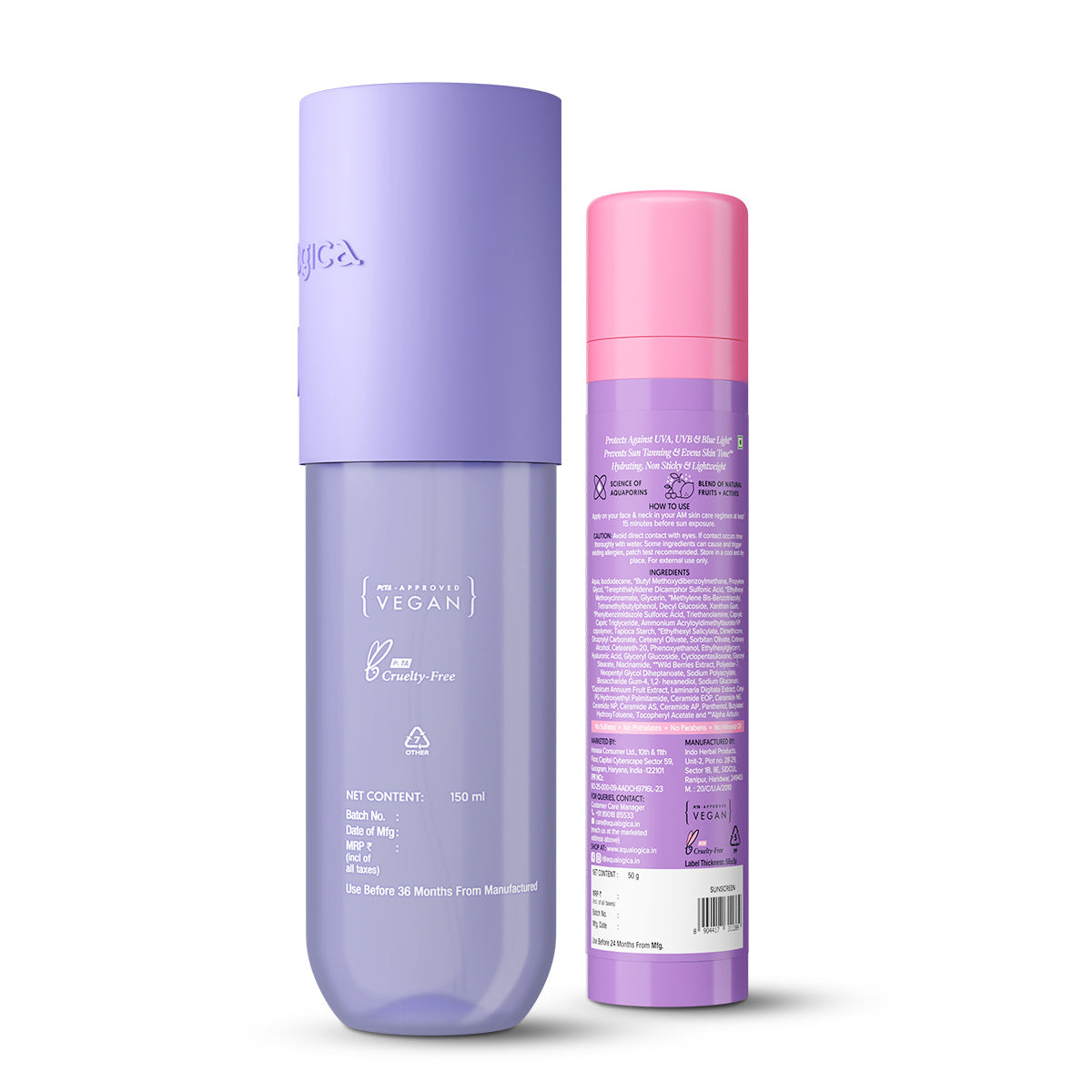 Aqualogica Vanilla Body Mist & Illuminate Sunscreen Duo