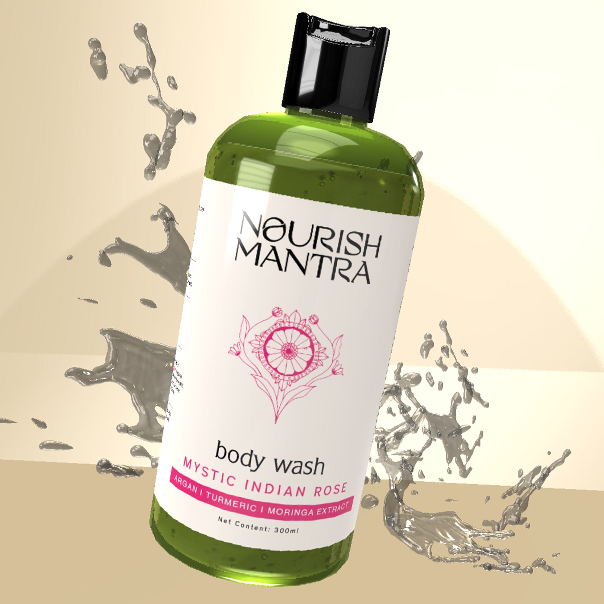 Nourish Mantra Mystic Indian Rose Body Wash