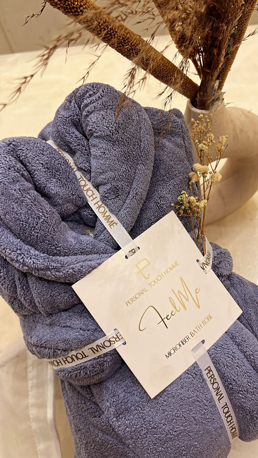 Personal Touch Feel Me Microfiber Bath Robes - Charcoal Grey