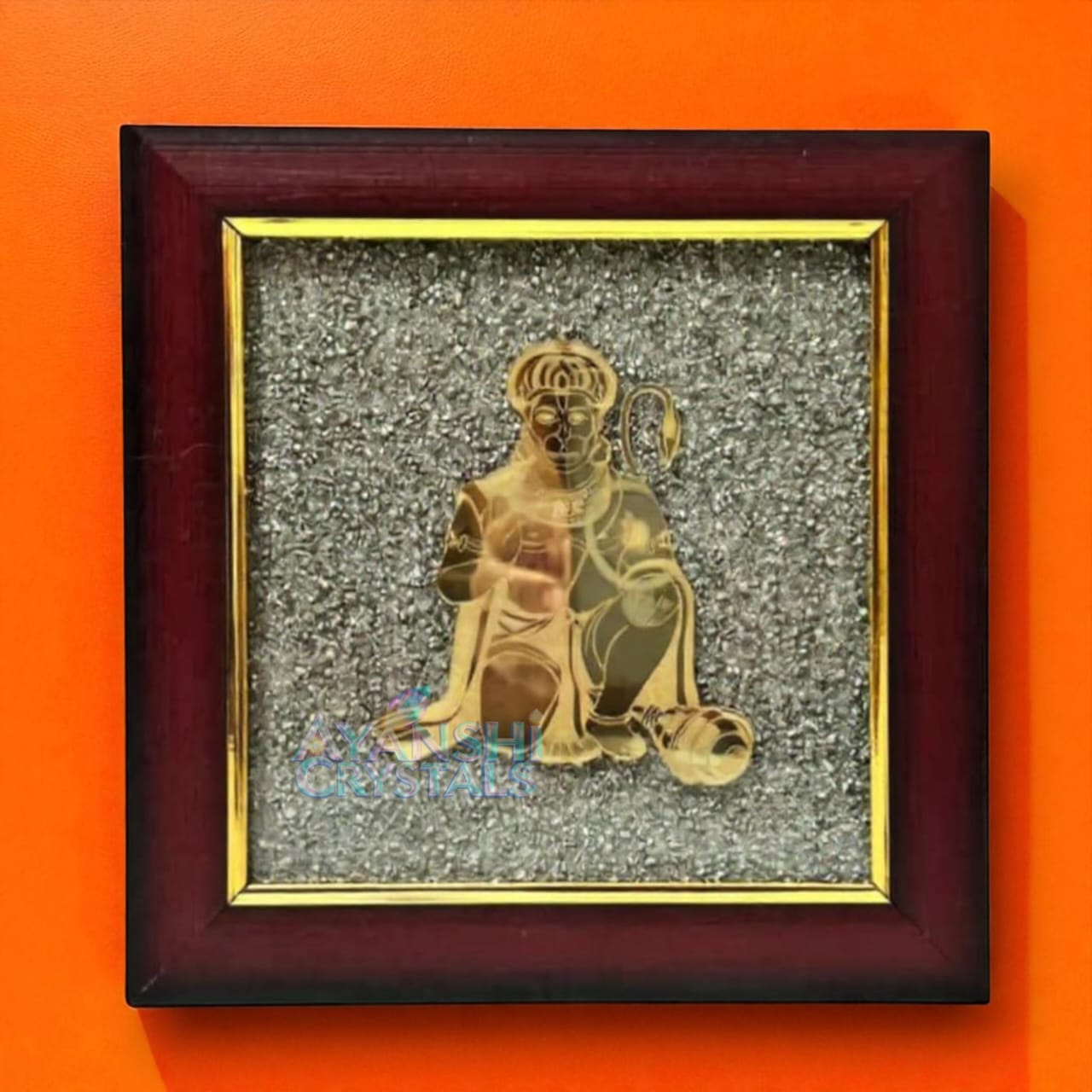 The glow rituals Hanuman Ji On Pyrite Plate