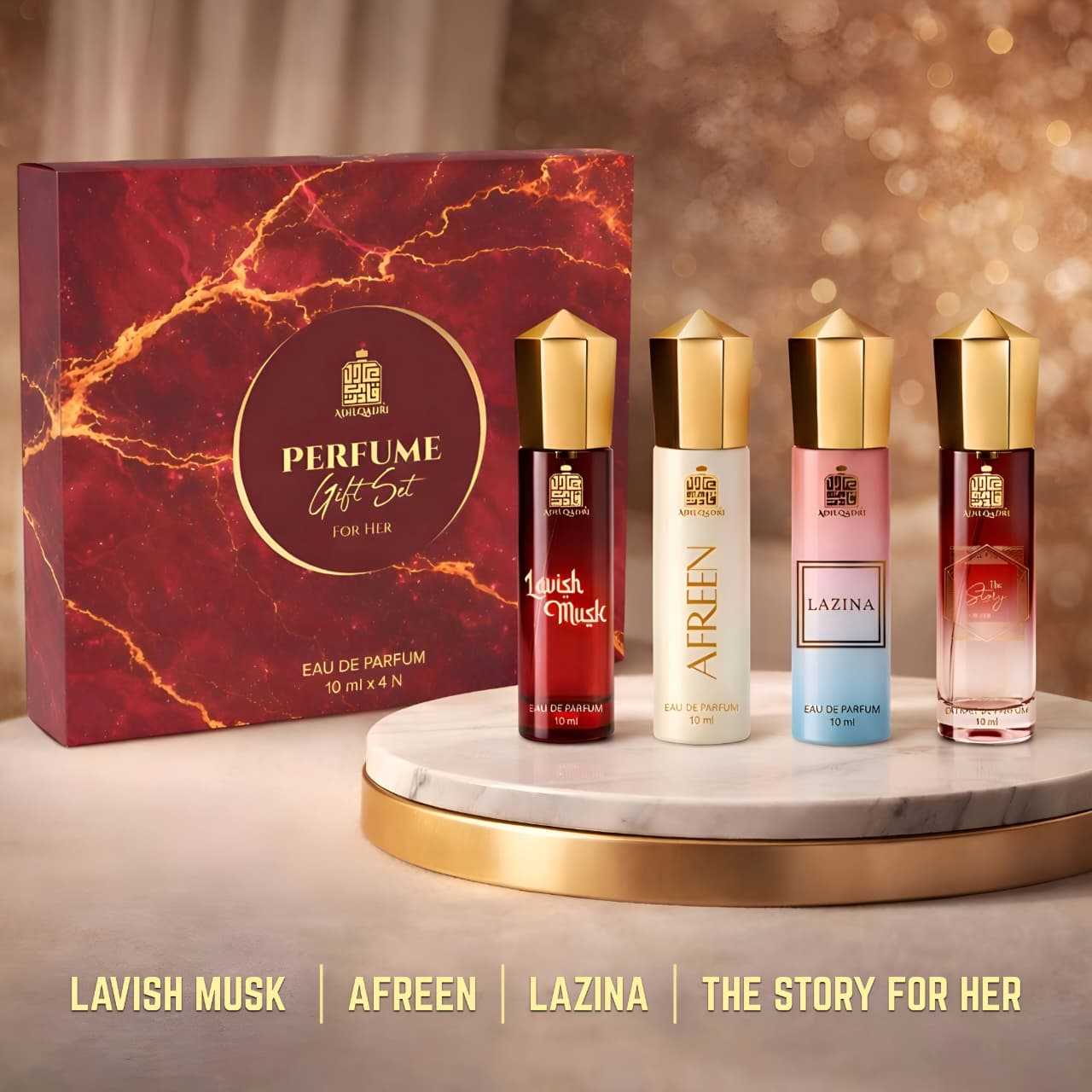 AdilQadri Perfume Gift Set For Women 4 Pcs Premium Perfume Spray