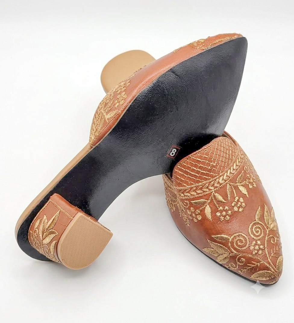 Dhajcraft Embroidered Block Heels