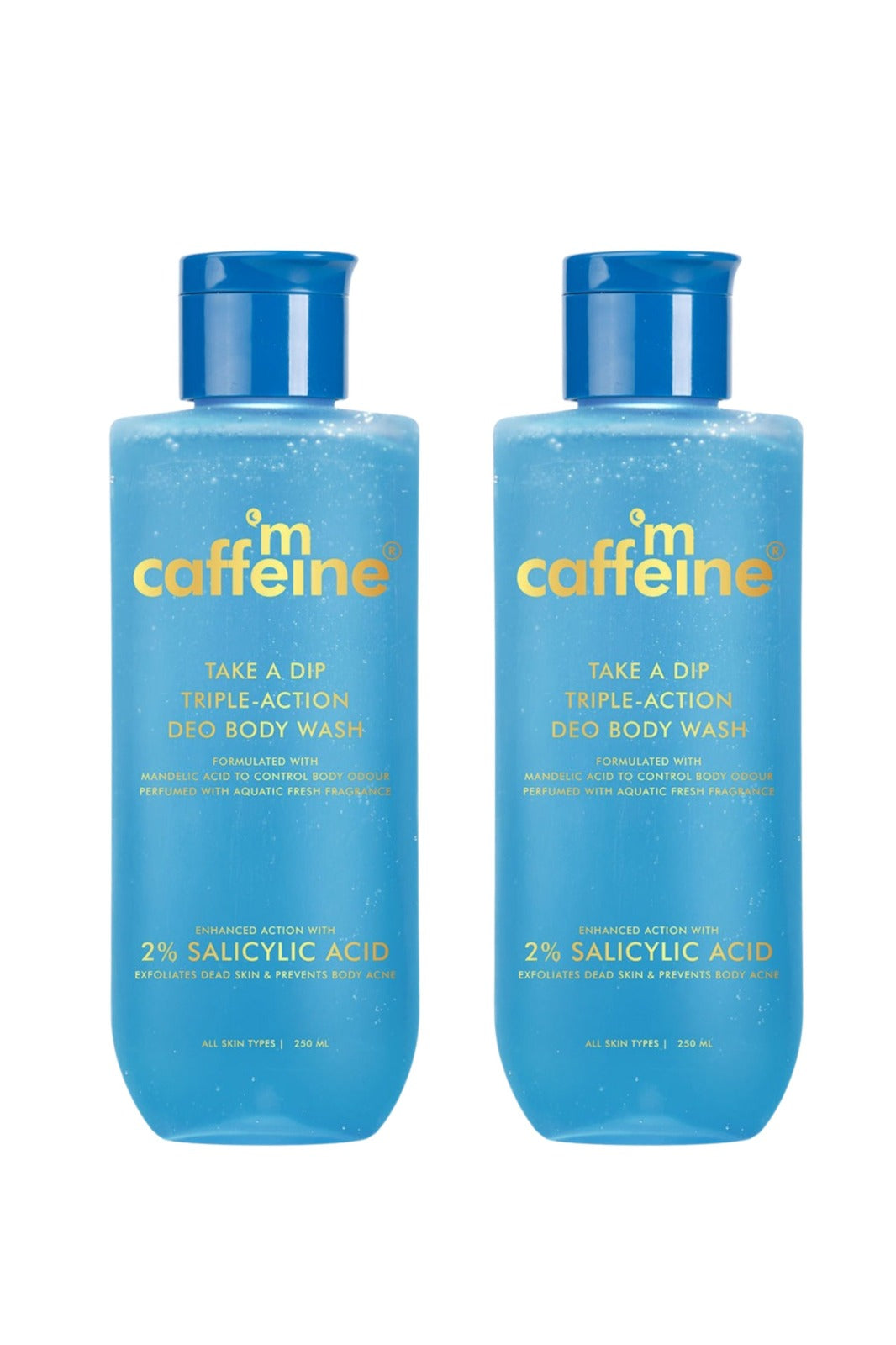 mCaffeine Take A Dip 3 in 1 Perfume Body Wash (250 ml) x2 (combo)