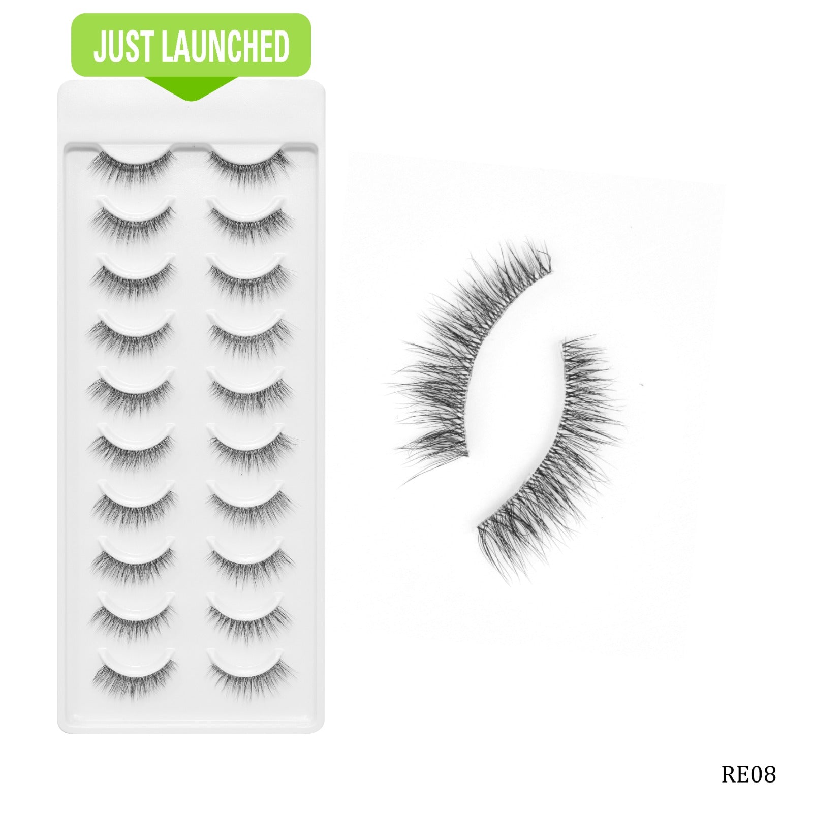 Recode Re08/D40 Featherlight Eyelashes-Transparent Band