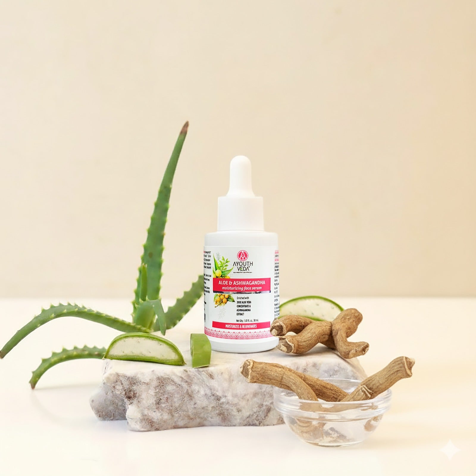 Ayouthveda Aloe & Ashwagandha Moisturizing Face Serum