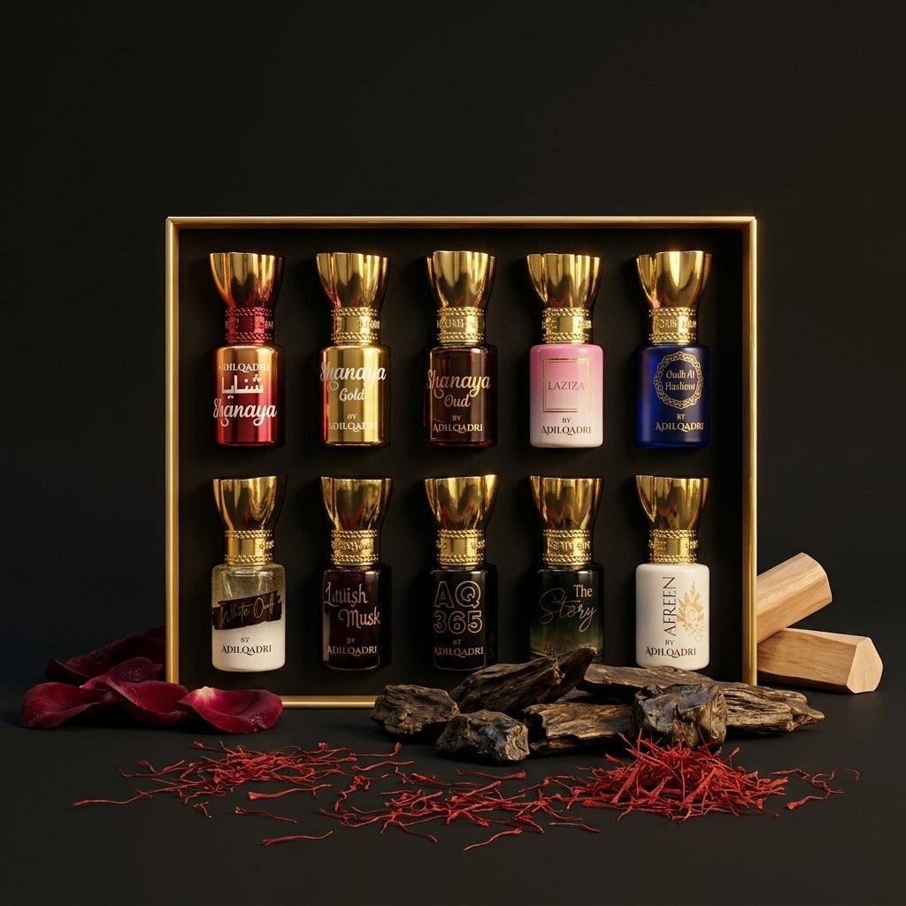 AdilQadri Supreme Luxury Attar Perfume Gift Set (10 × 5.5Ml)