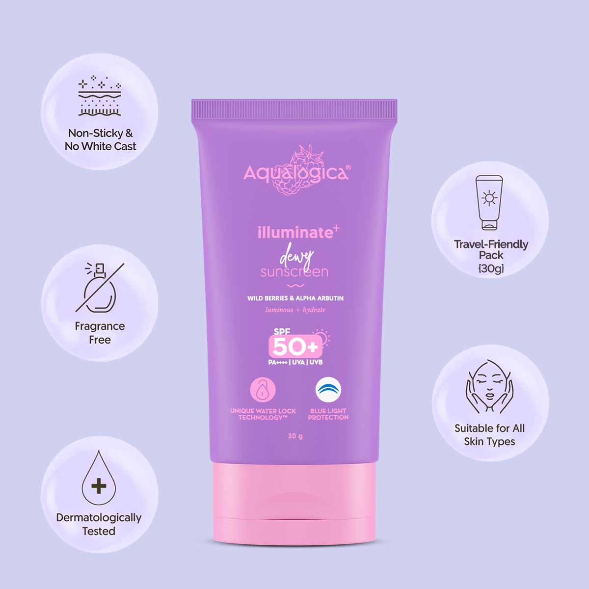 Aqualogica Illuminate+ Dewy Gel Sunscreen Spf 50+ Pa++++